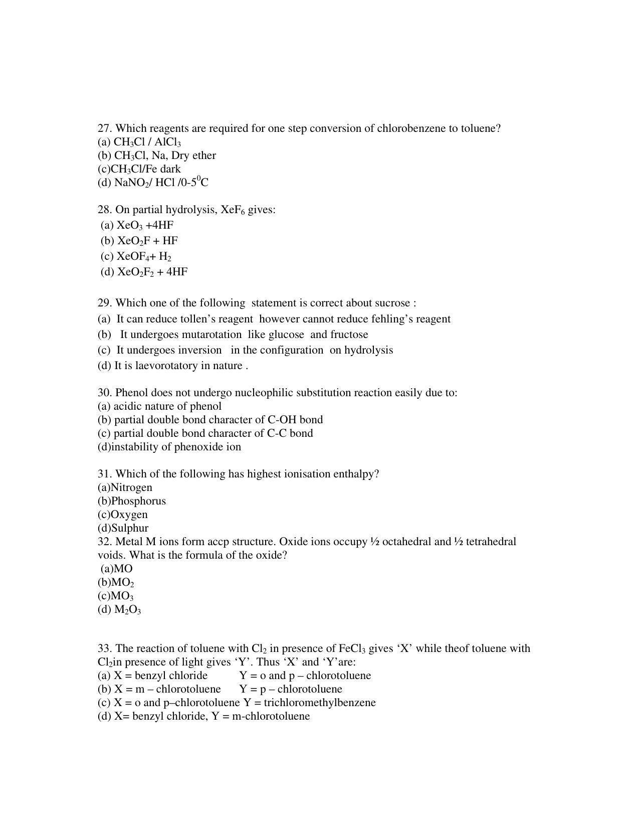 CBSE Class 12 Chemistry Sample Paper 2021-22 - Page 5