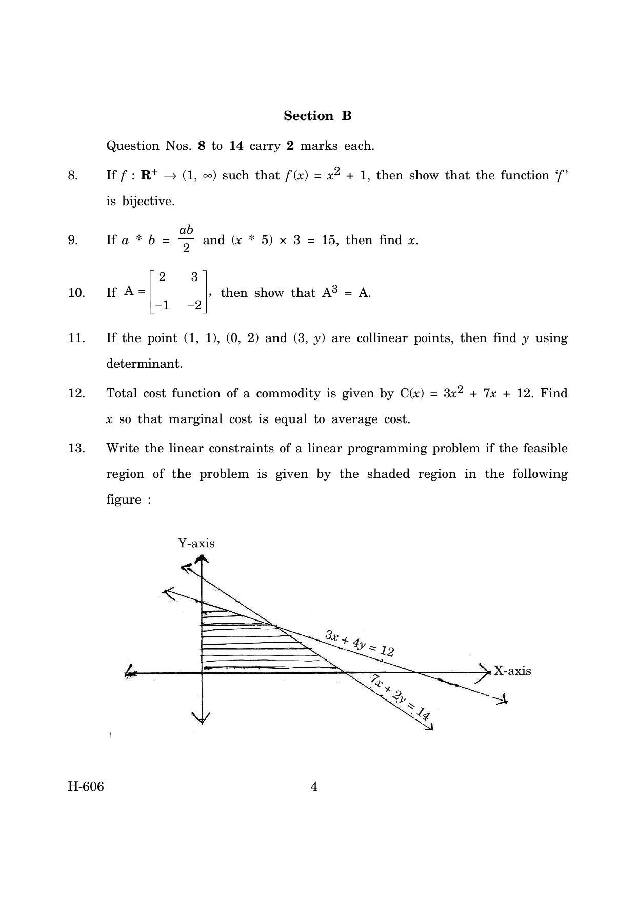 Goa Board Class 12 Mathematics & Statistics (March 2019) Question Paper - Page 4