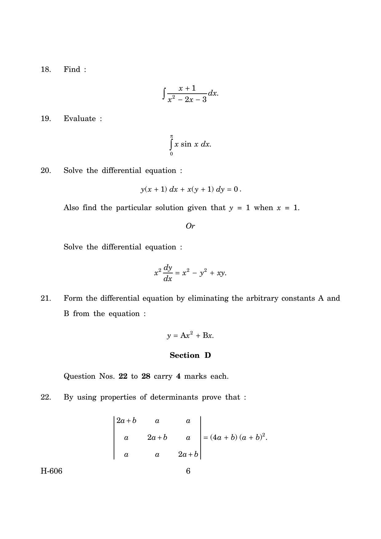 Goa Board Class 12 Mathematics & Statistics (March 2019) Question Paper - Page 6