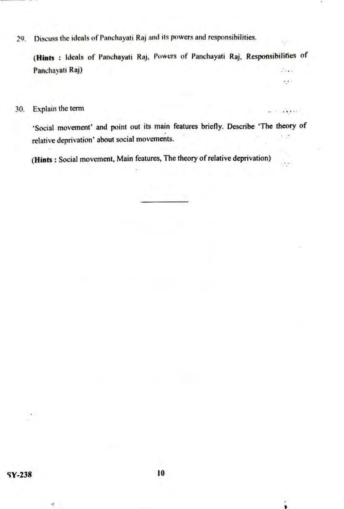 Kerala Plus Two 2023 Sociology Model Question Paper - Page 10