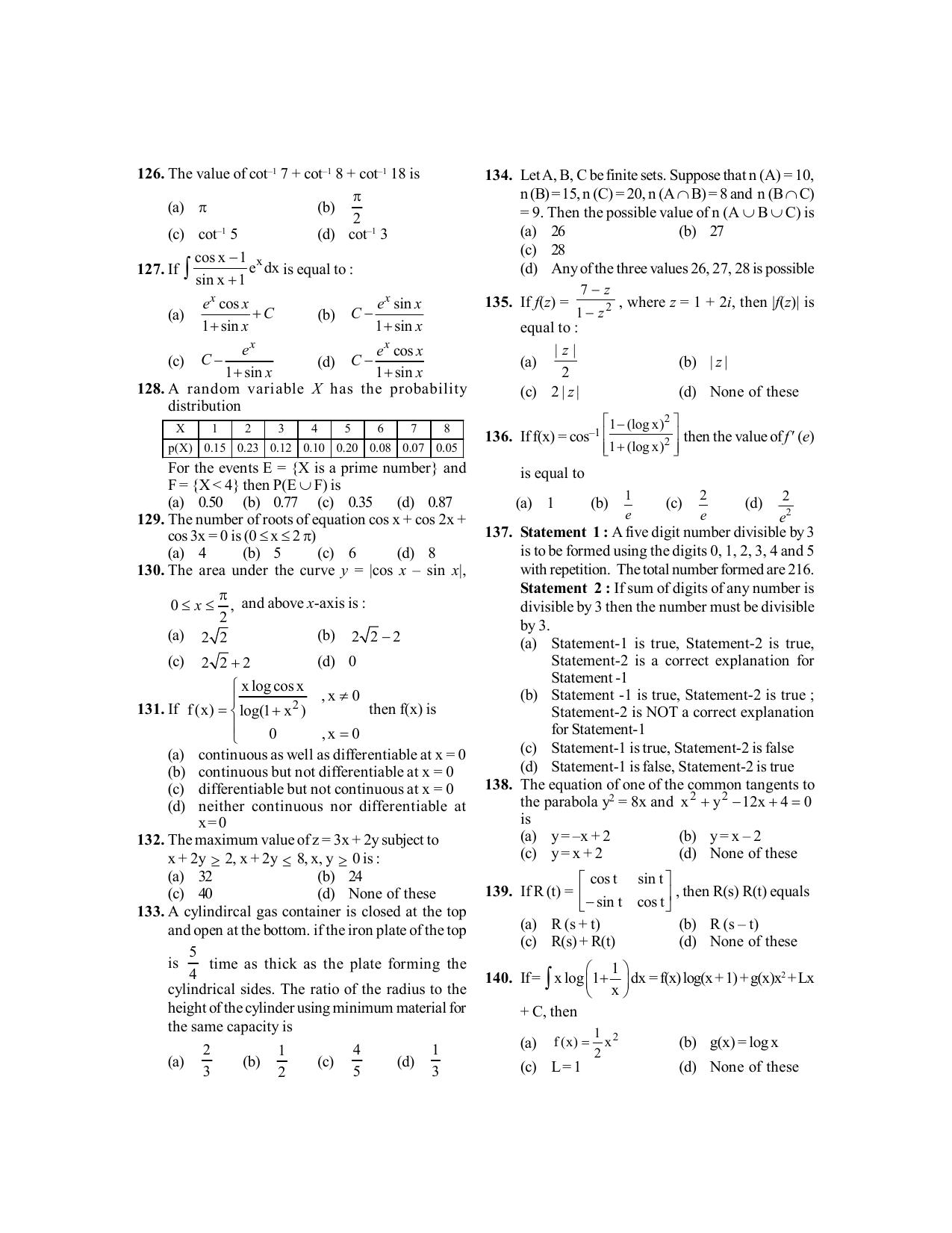 BITSAT 2017 Question Paper - Page 12
