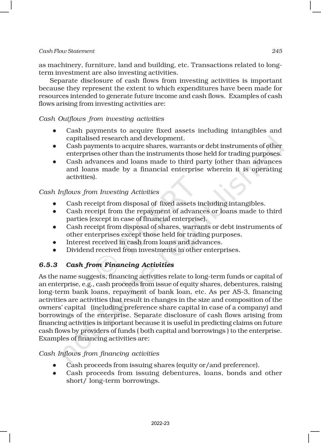 NCERT Book for Class 12 Accountancy Part II Chapter 6 Cash Flow Statement - Page 5