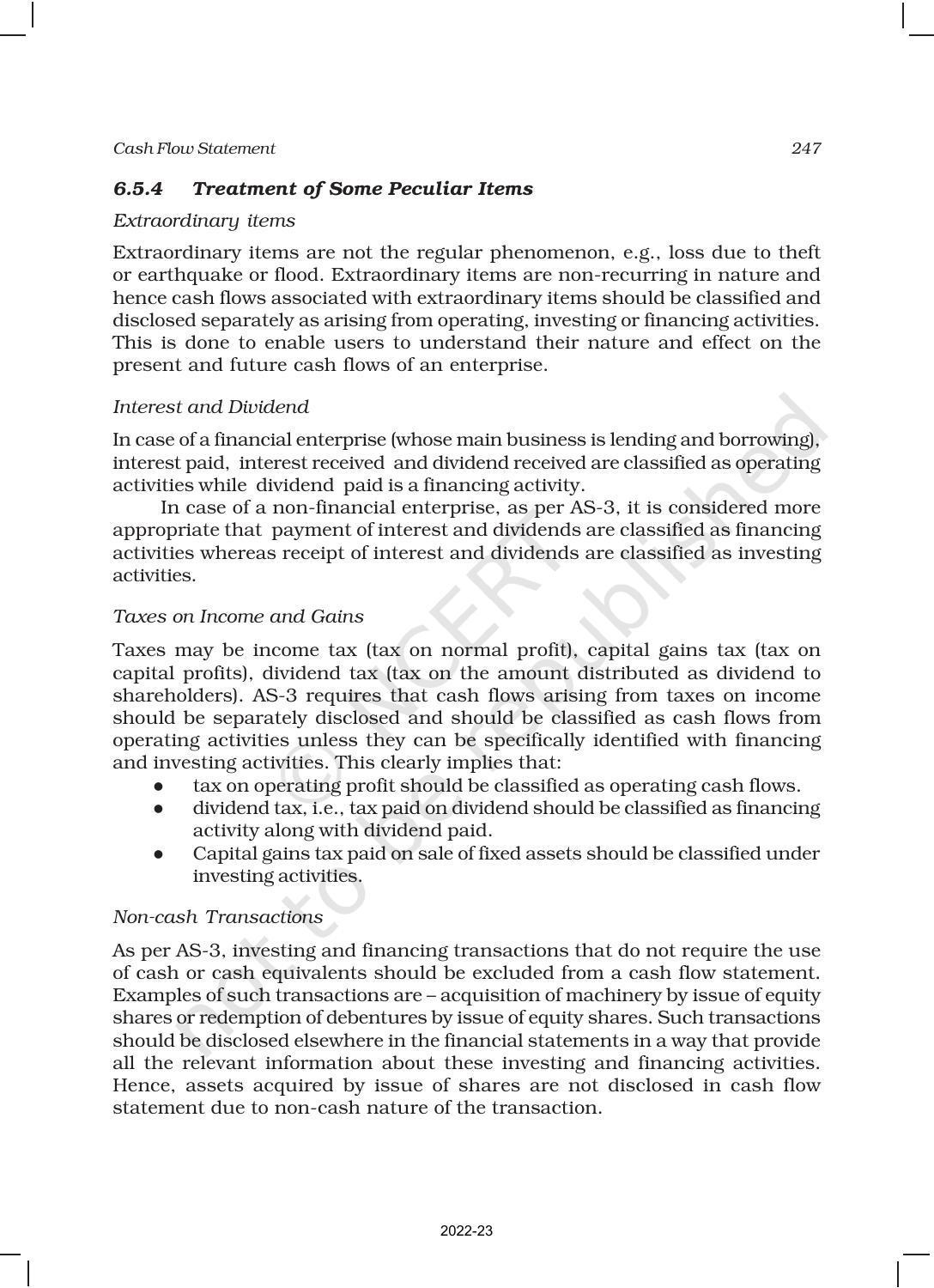 NCERT Book for Class 12 Accountancy Part II Chapter 6 Cash Flow Statement - Page 7