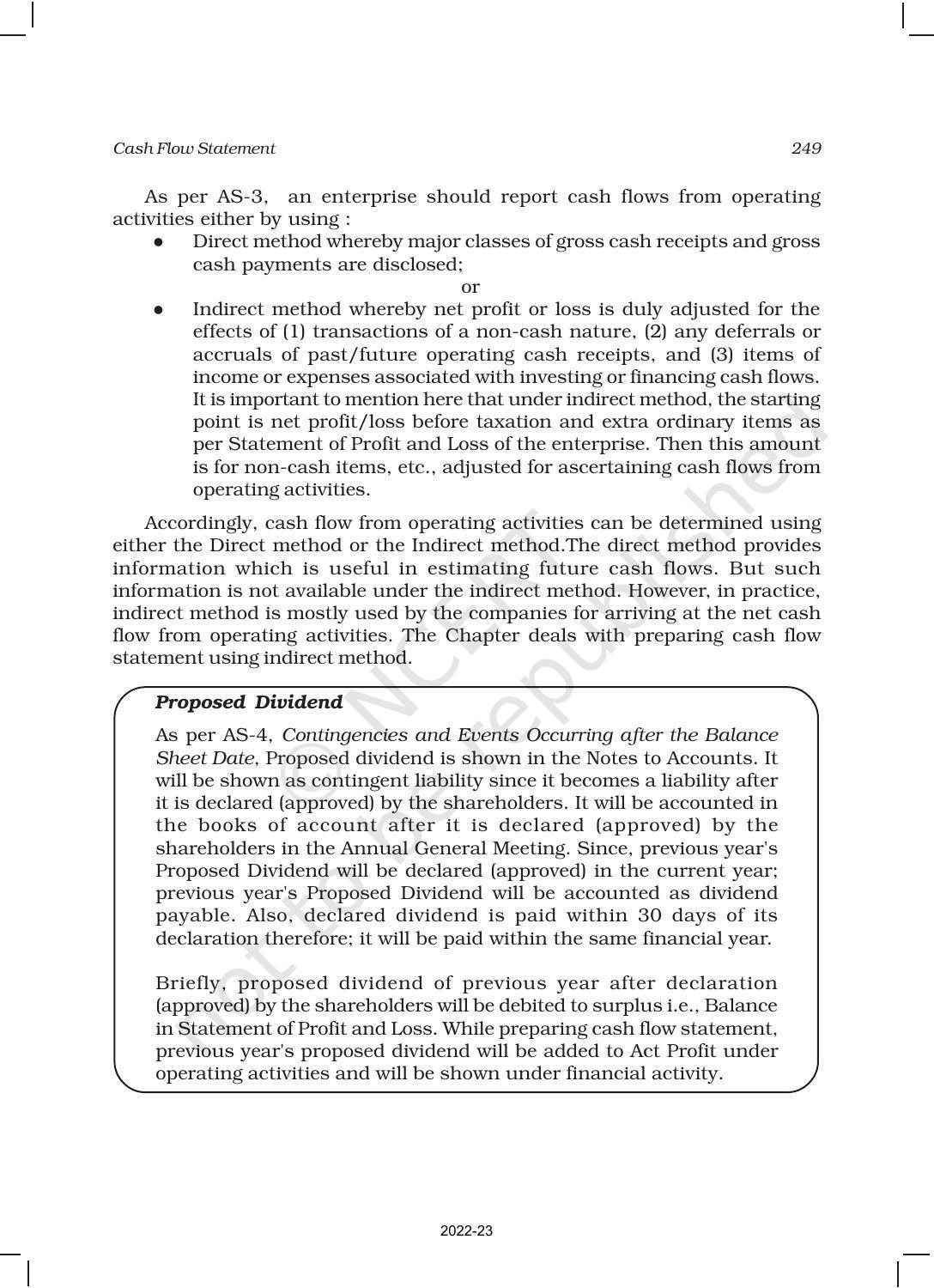 NCERT Book for Class 12 Accountancy Part II Chapter 6 Cash Flow Statement - Page 9