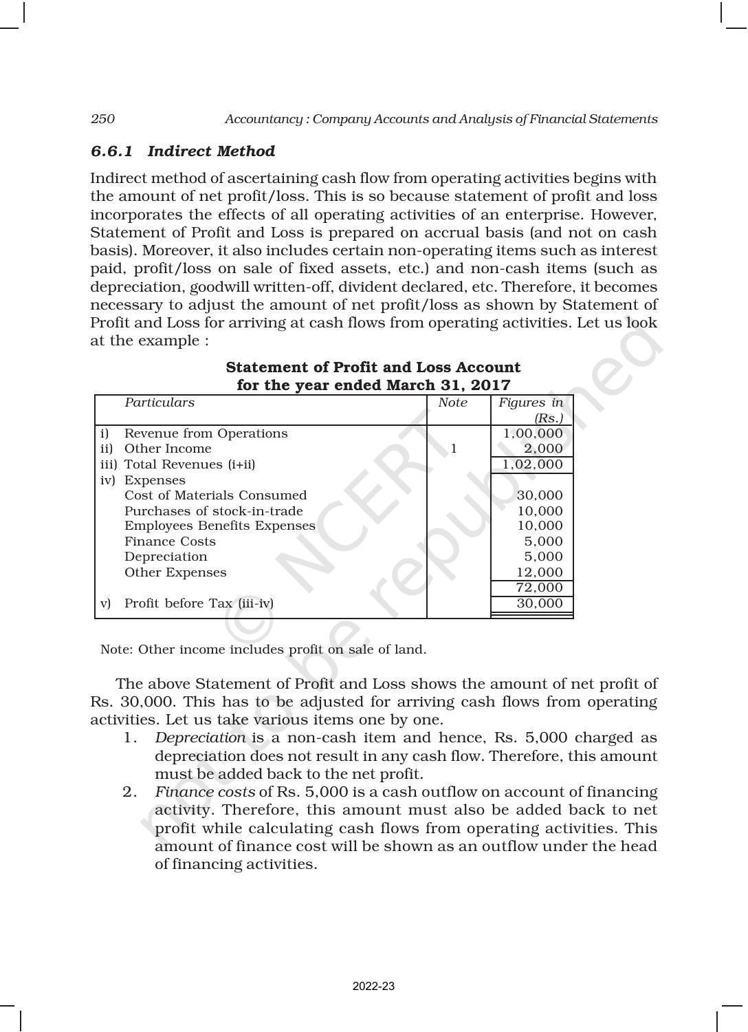 NCERT Book for Class 12 Accountancy Part II Chapter 6 Cash Flow Statement - Page 10
