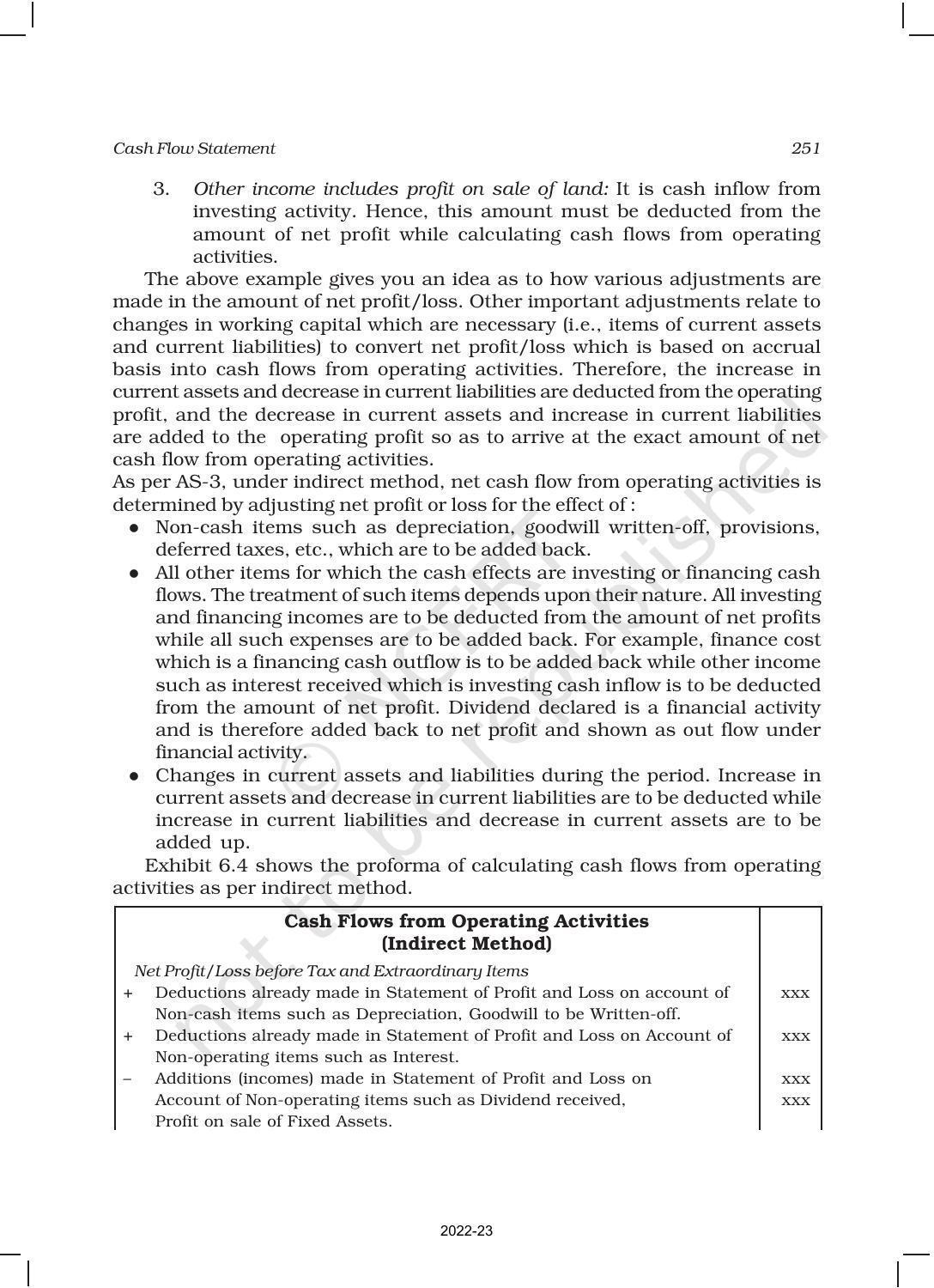 NCERT Book for Class 12 Accountancy Part II Chapter 6 Cash Flow Statement - Page 11