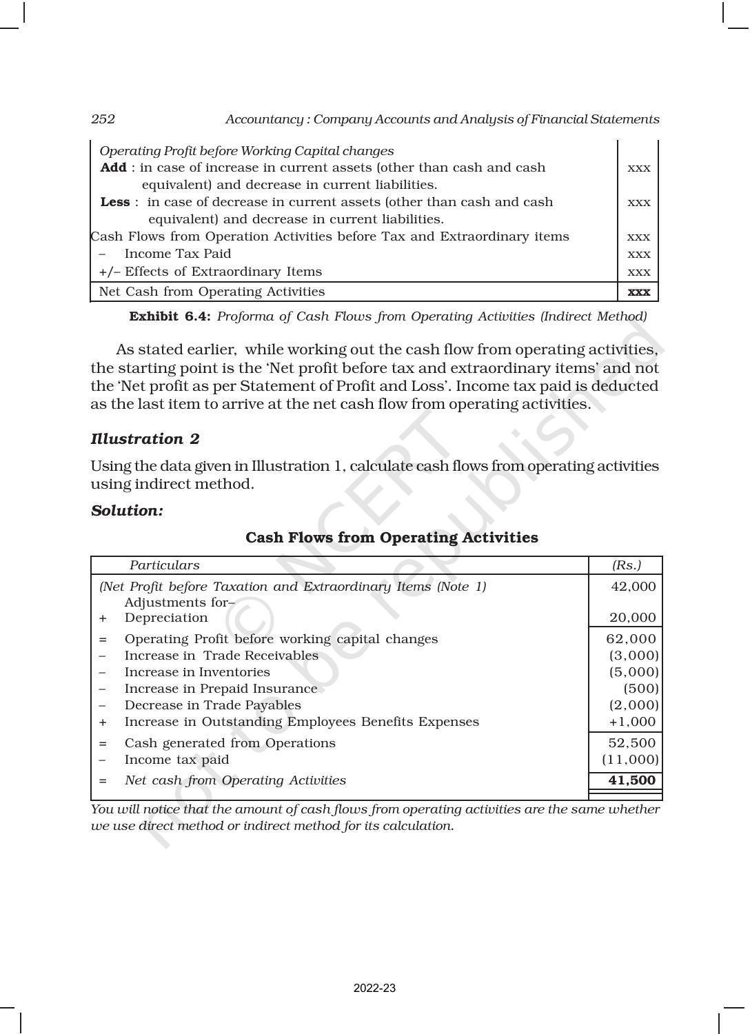NCERT Book for Class 12 Accountancy Part II Chapter 6 Cash Flow Statement - Page 12