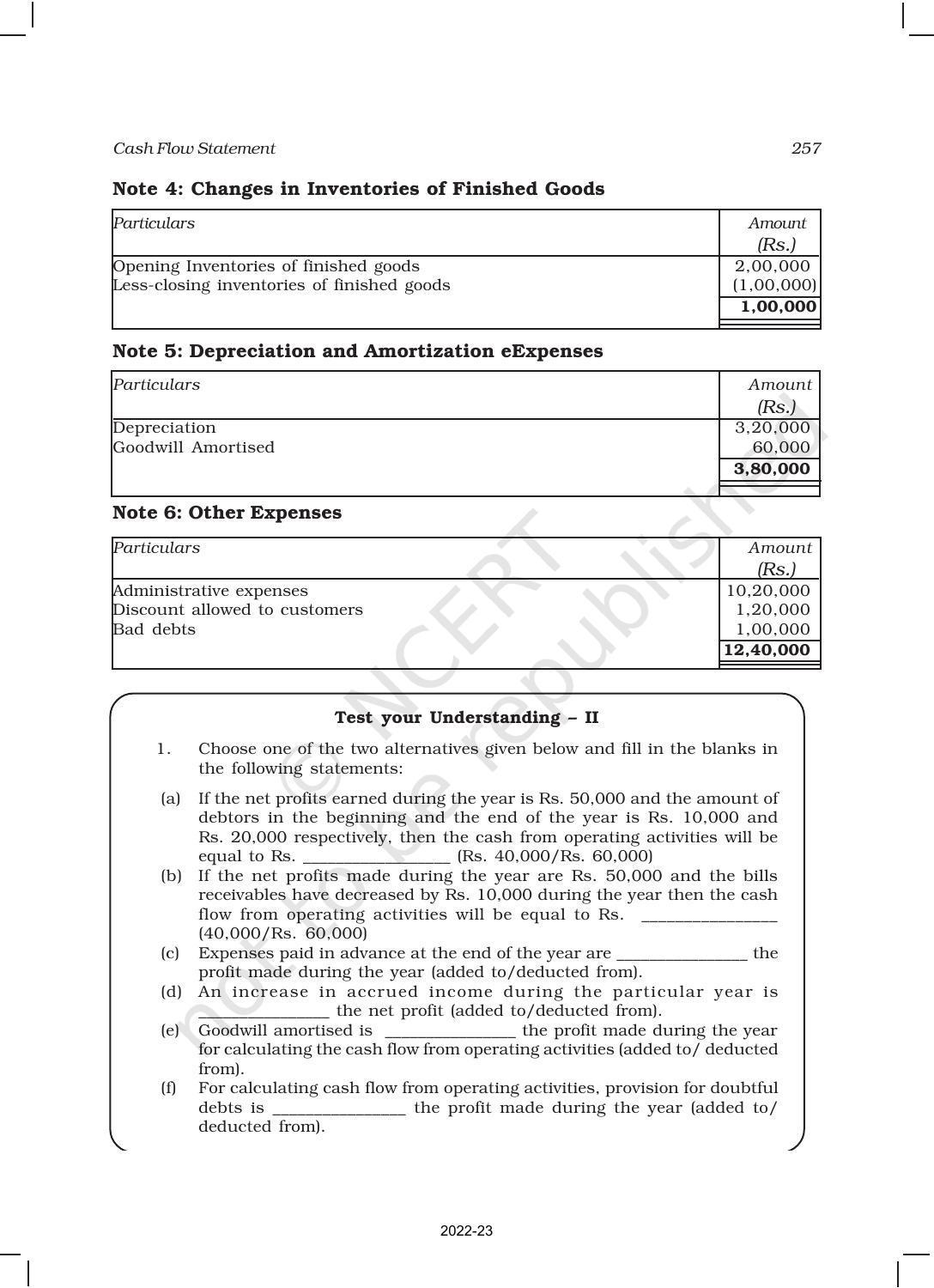 NCERT Book for Class 12 Accountancy Part II Chapter 6 Cash Flow Statement - Page 17