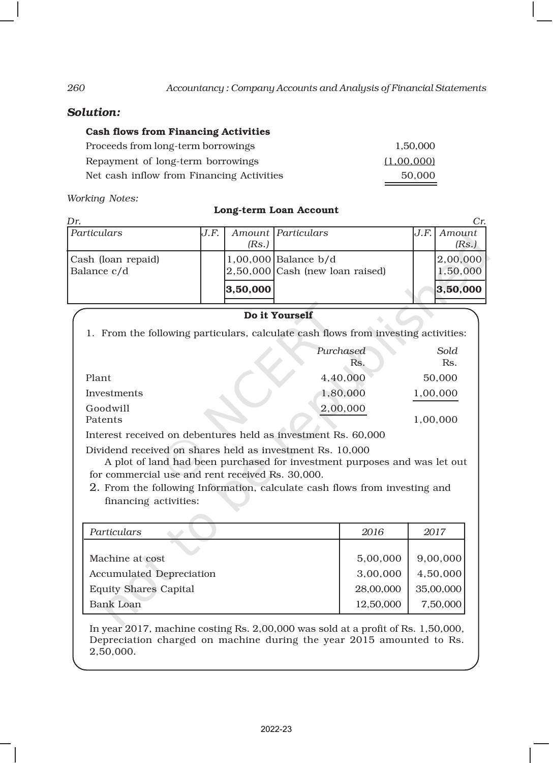 NCERT Book for Class 12 Accountancy Part II Chapter 6 Cash Flow Statement - Page 20