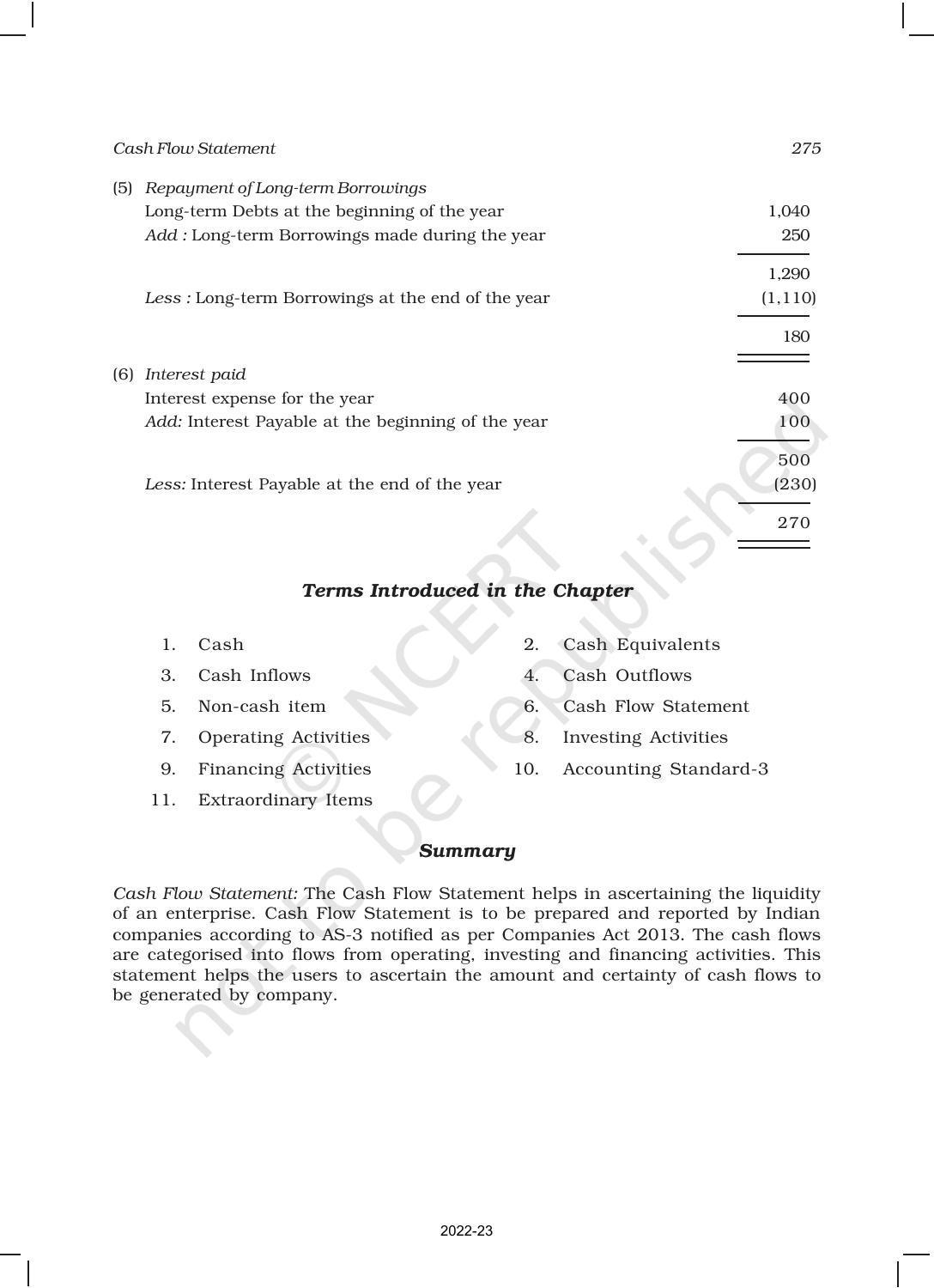 NCERT Book for Class 12 Accountancy Part II Chapter 6 Cash Flow Statement - Page 35