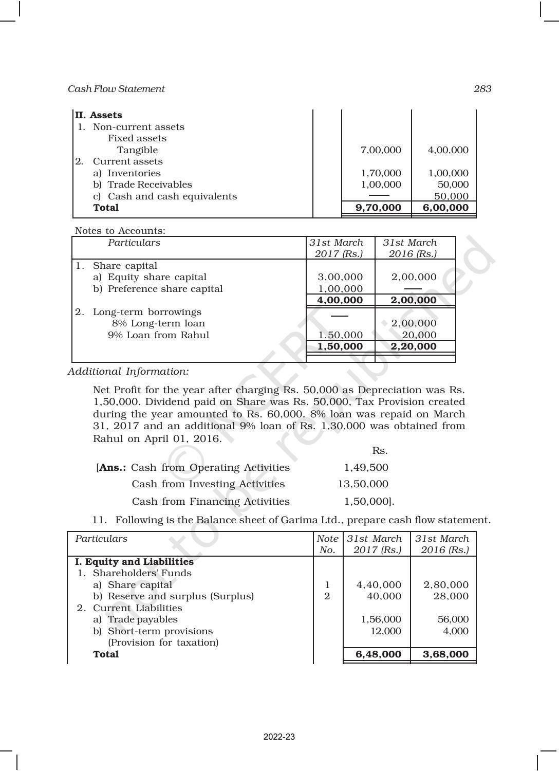 NCERT Book for Class 12 Accountancy Part II Chapter 6 Cash Flow Statement - Page 43