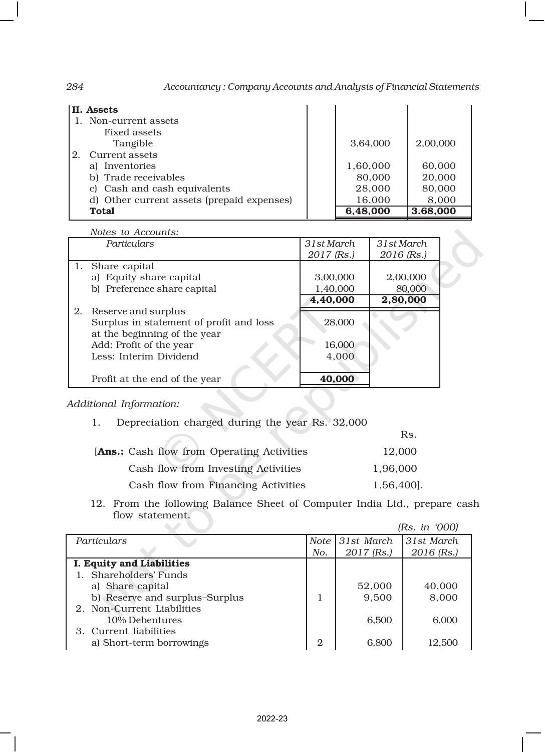 NCERT Book for Class 12 Accountancy Part II Chapter 6 Cash Flow Statement - Page 44