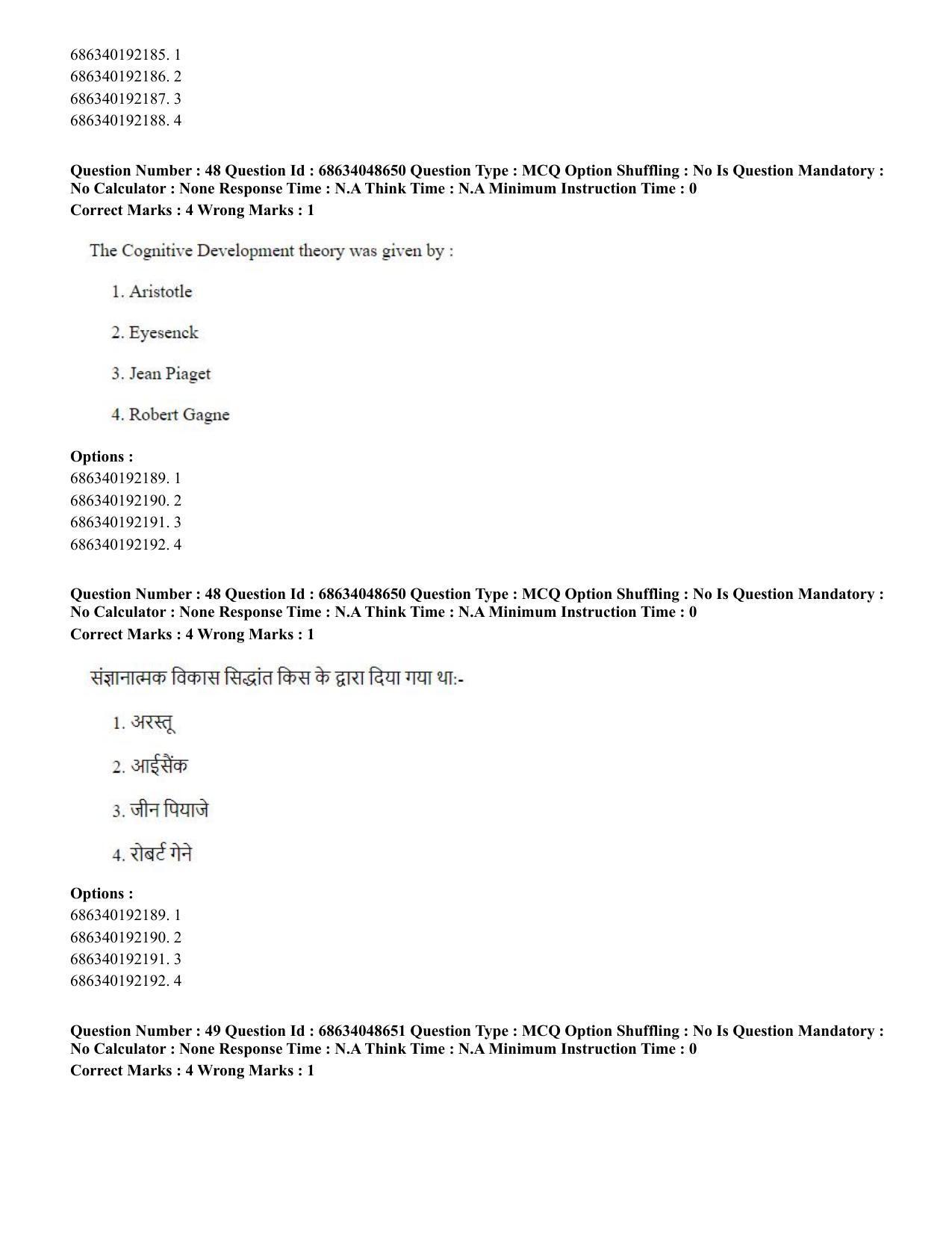 CUET PG 2023: COQP16 – MA Education (Hin) - Shift 2 (30-06-2023) Question Paper - Page 47