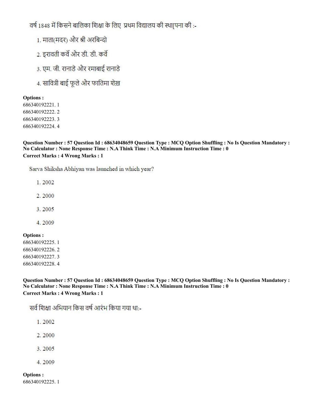 CUET PG 2023: COQP16 – MA Education (Hin) - Shift 2 (30-06-2023) Question Paper - Page 54