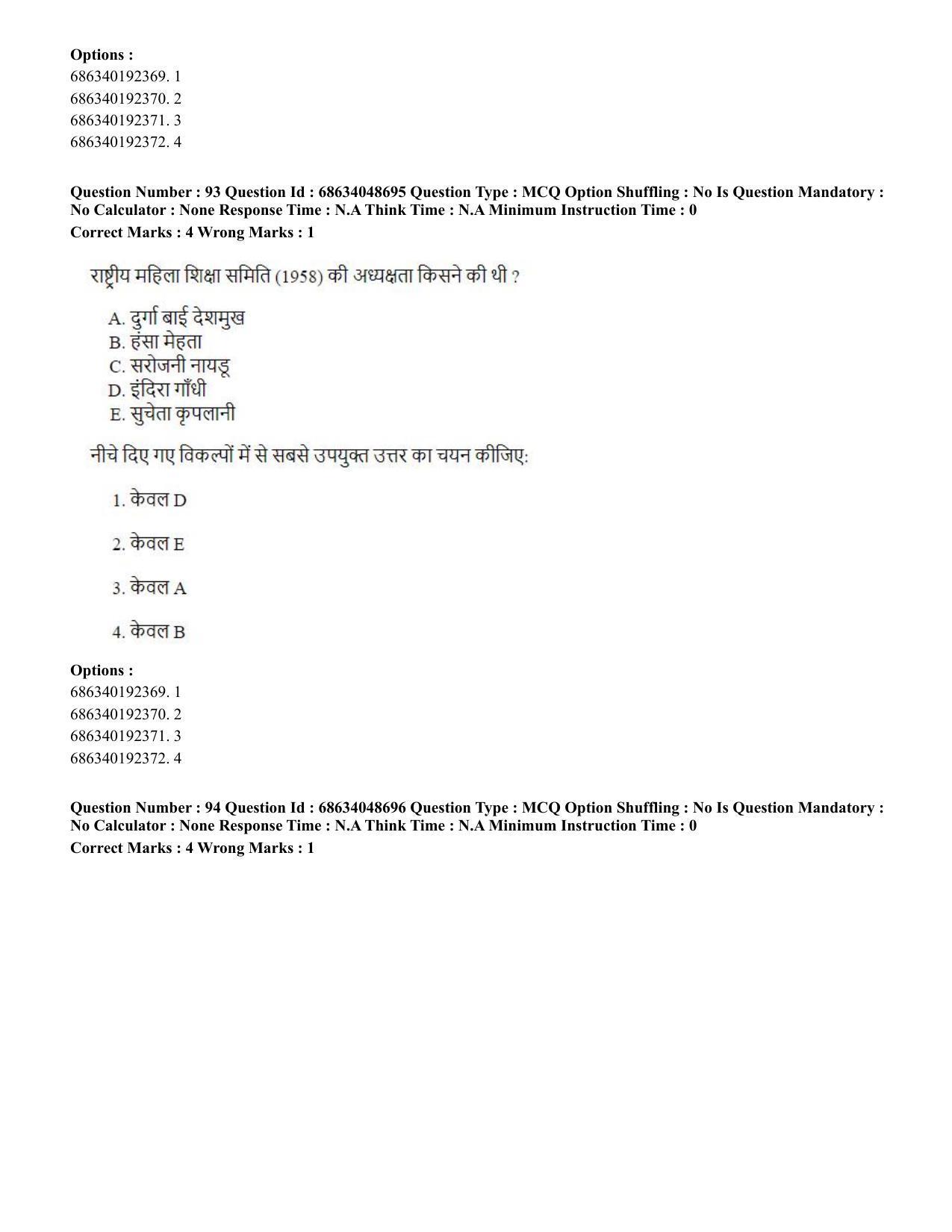 CUET PG 2023: COQP16 – MA Education (Hin) - Shift 2 (30-06-2023) Question Paper - Page 91
