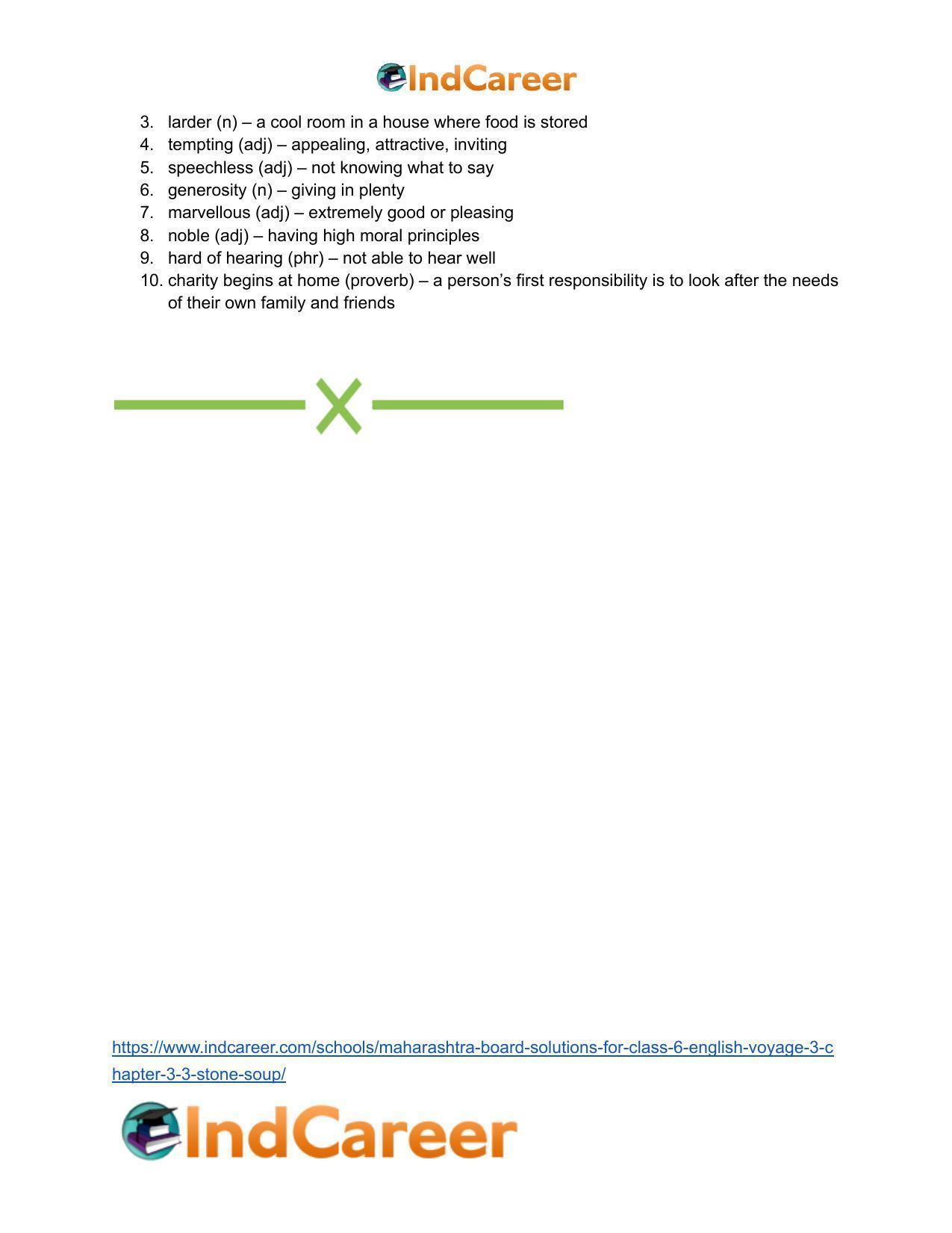 Maharashtra Board Solutions for Class 6- English (Voyage 3): Chapter 3.3- Stone Soup - Page 12
