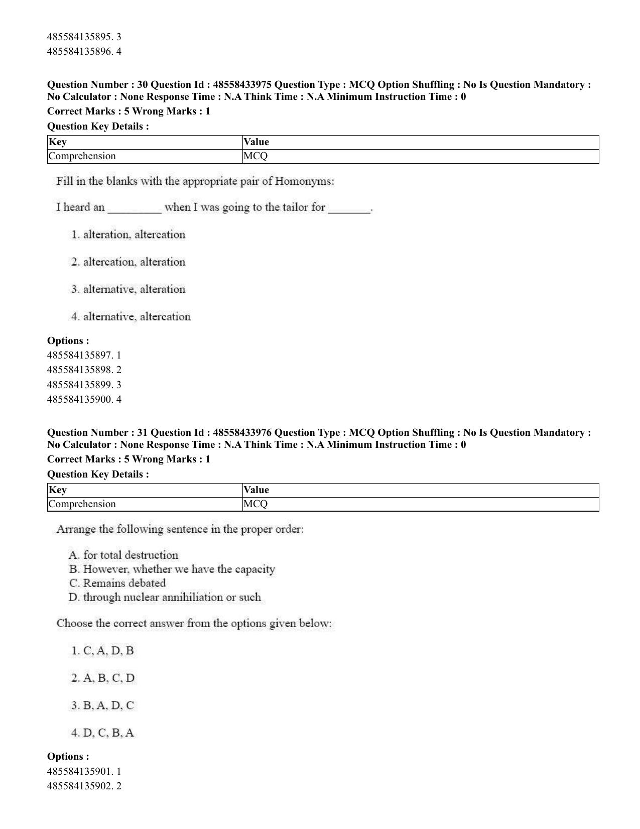 CUET 2023 English Odia Shift 1 Question Paper - 18 June 2023 - Page 24