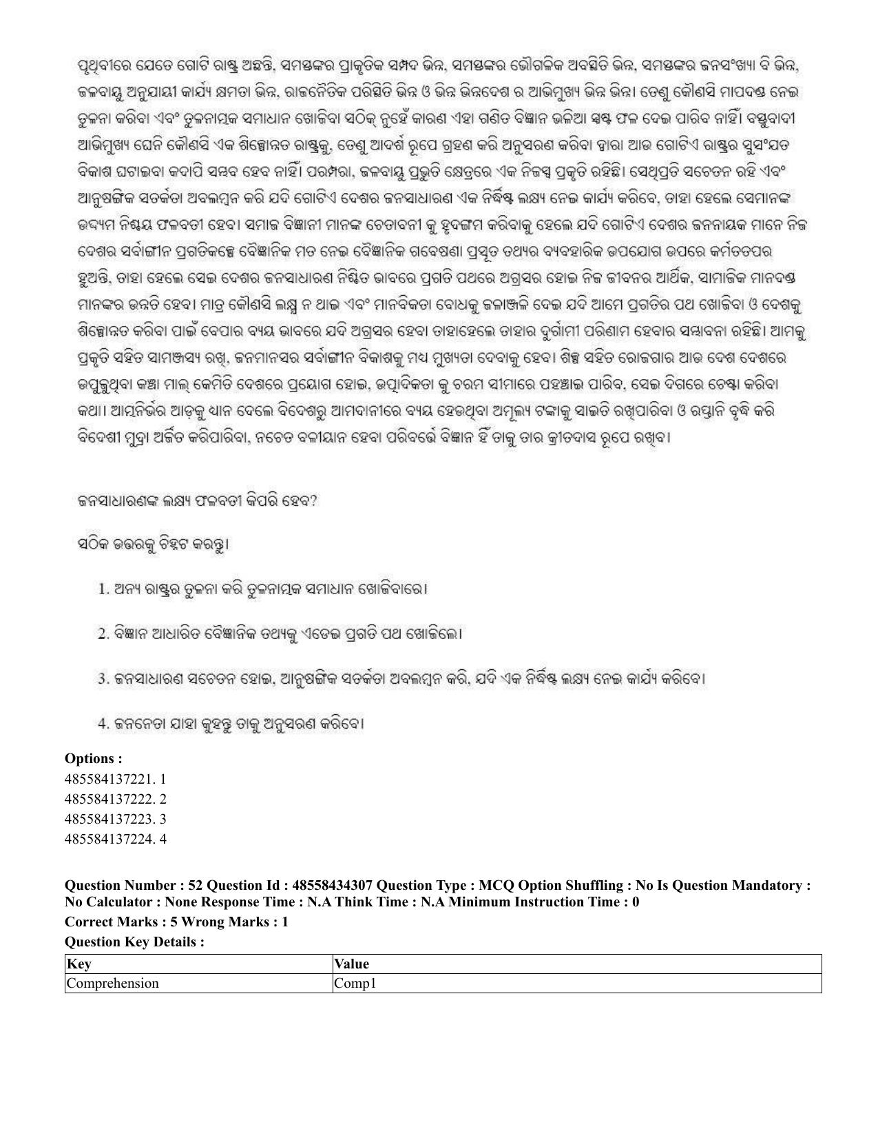 CUET 2023 English Odia Shift 1 Question Paper - 18 June 2023 - Page 36