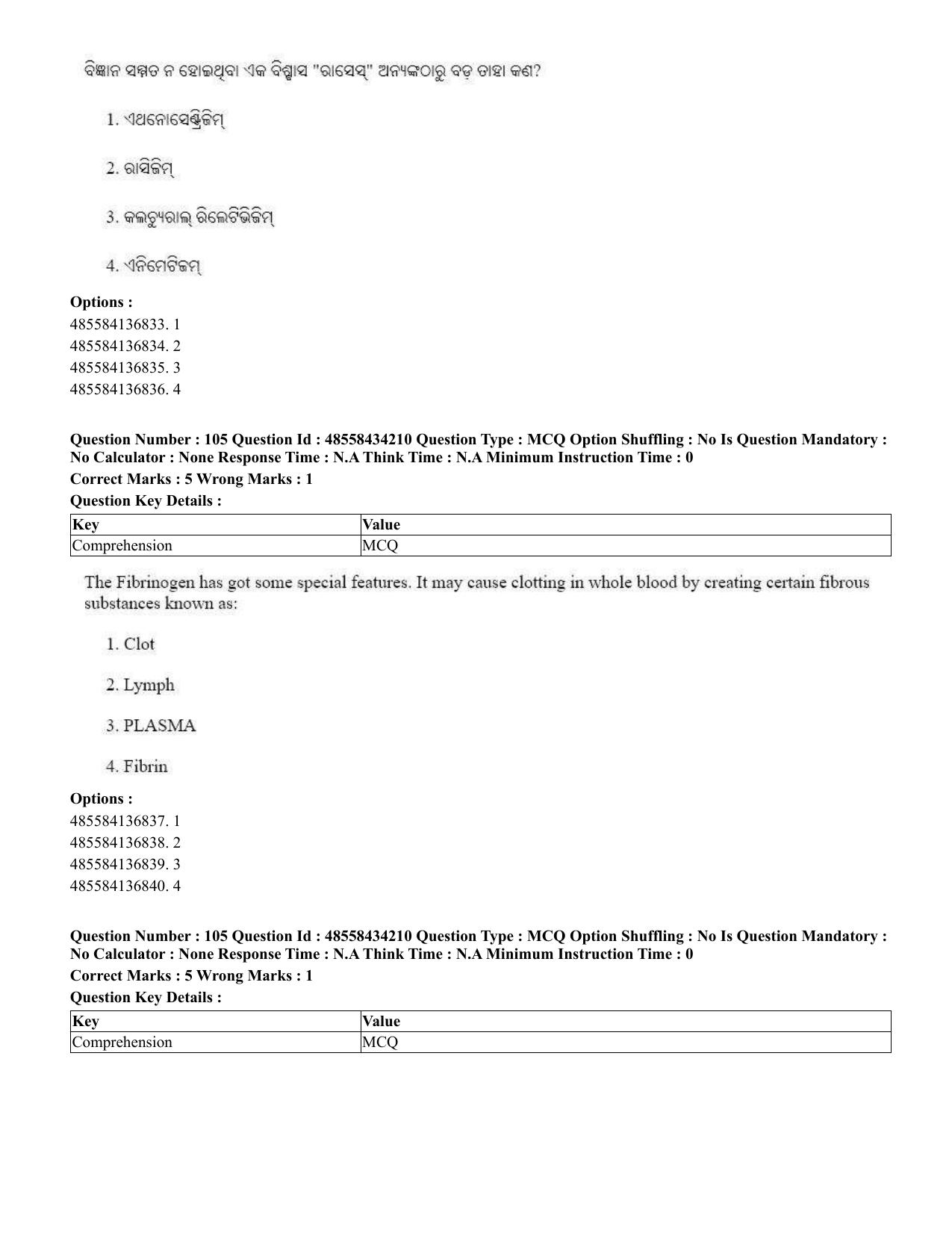 CUET 2023 English Odia Shift 1 Question Paper - 18 June 2023 - Page 76