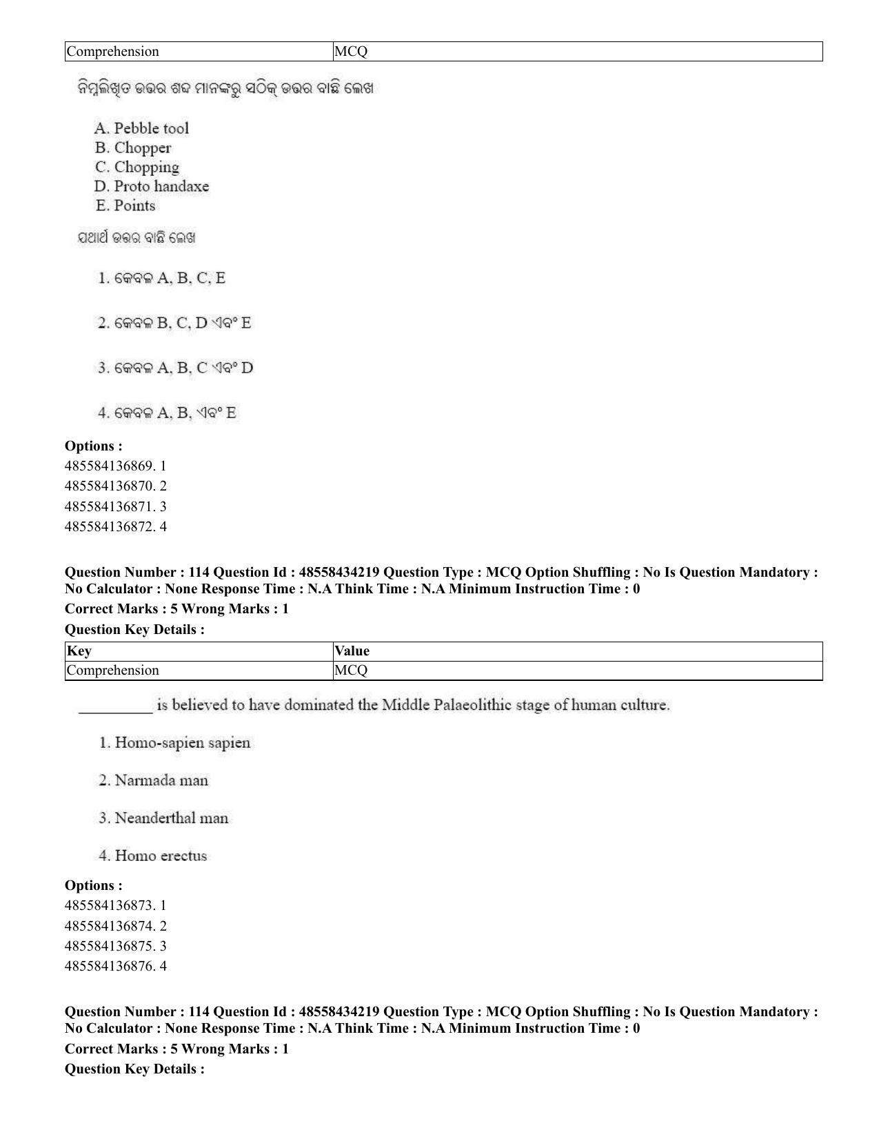 CUET 2023 English Odia Shift 1 Question Paper - 18 June 2023 - Page 86