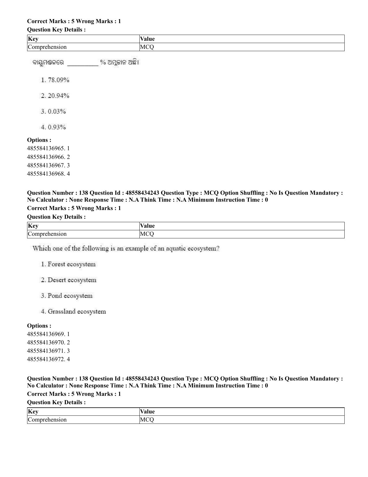 CUET 2023 English Odia Shift 1 Question Paper - 18 June 2023 - Page 111