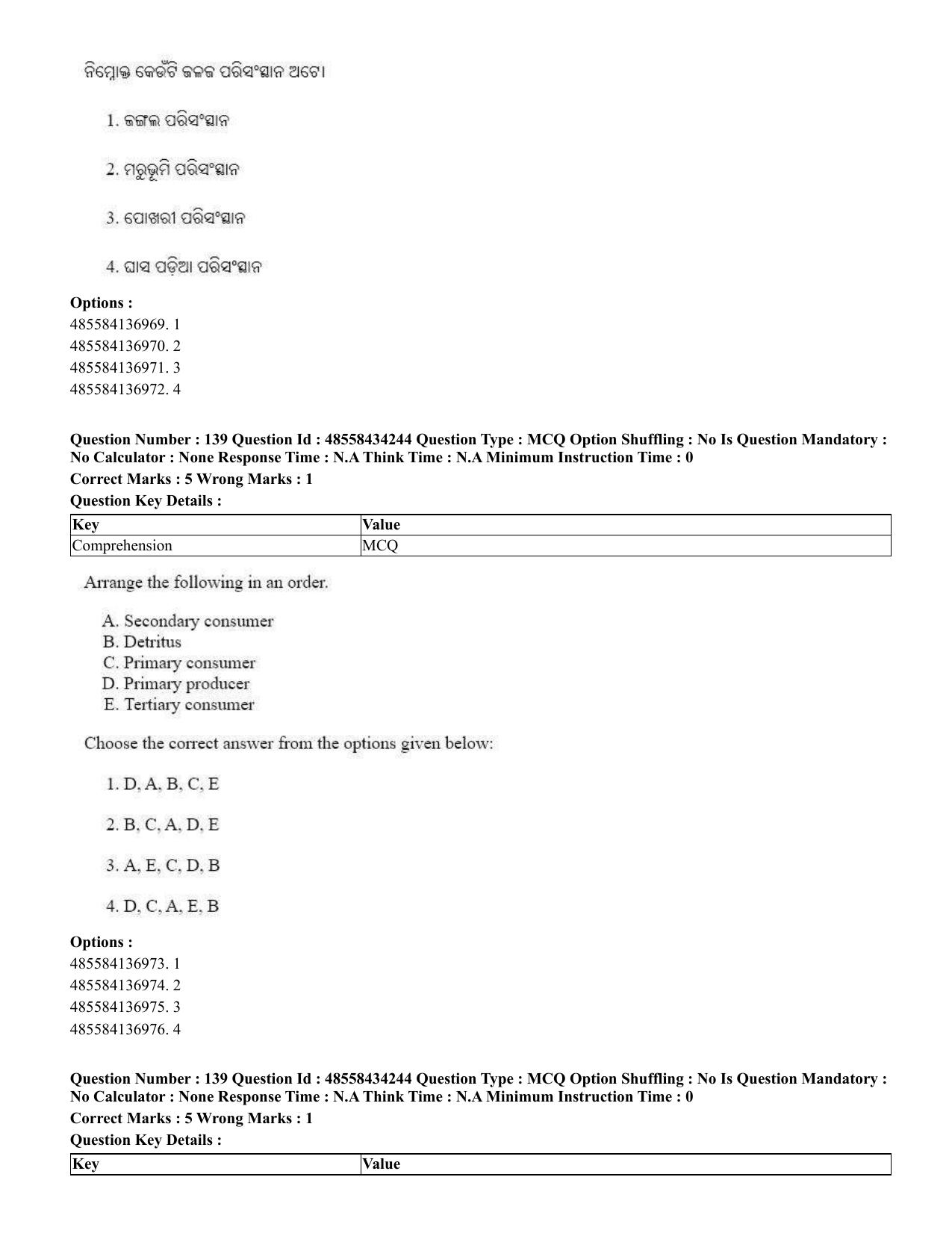 CUET 2023 English Odia Shift 1 Question Paper - 18 June 2023 - Page 112