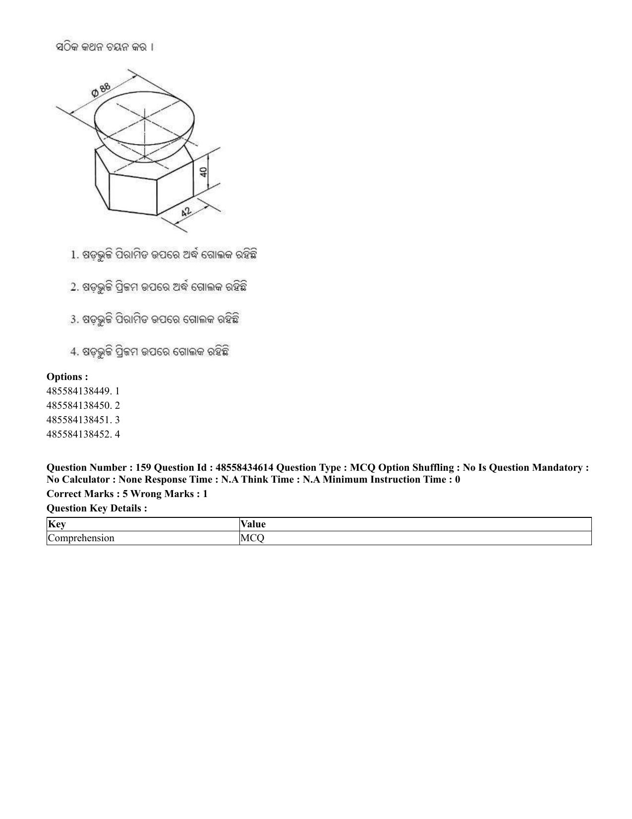CUET 2023 English Odia Shift 1 Question Paper - 18 June 2023 - Page 138