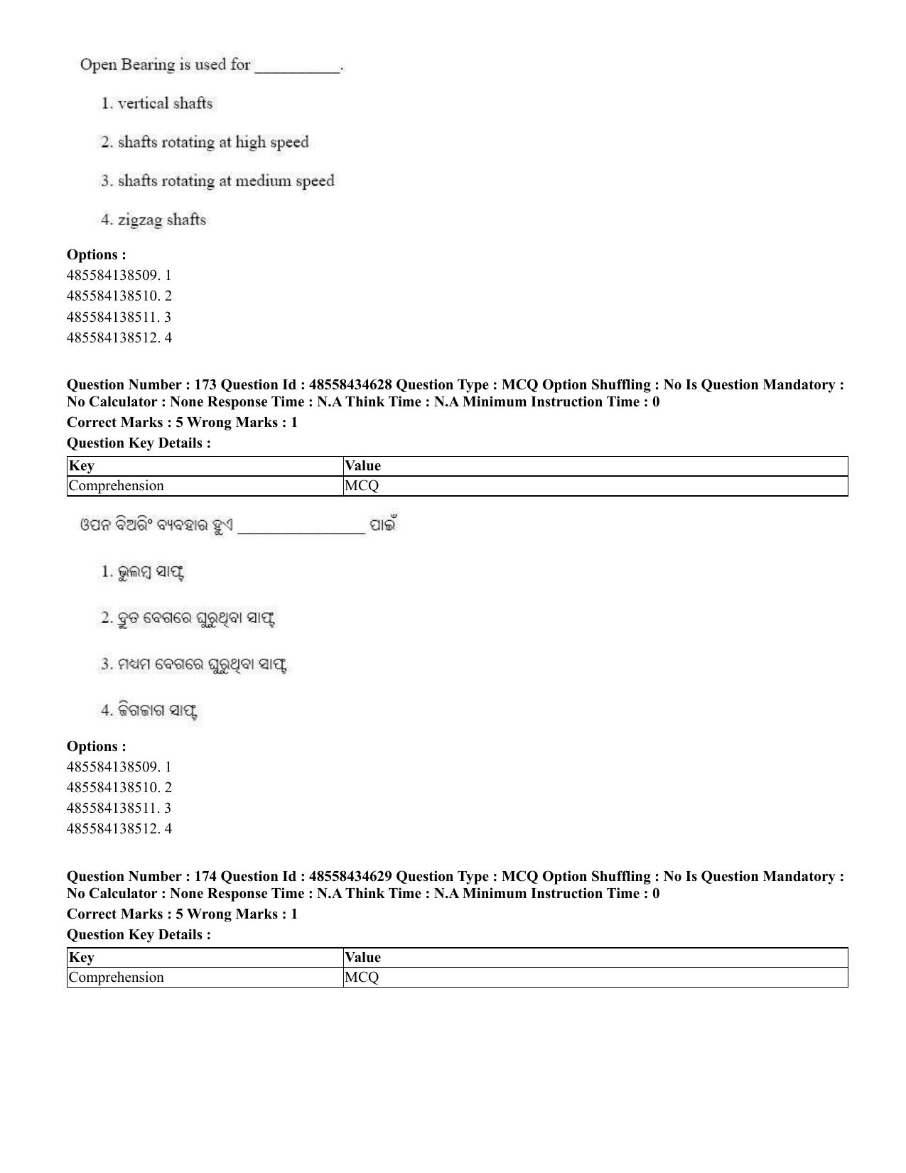 CUET 2023 English Odia Shift 1 Question Paper - 18 June 2023 - Page 155