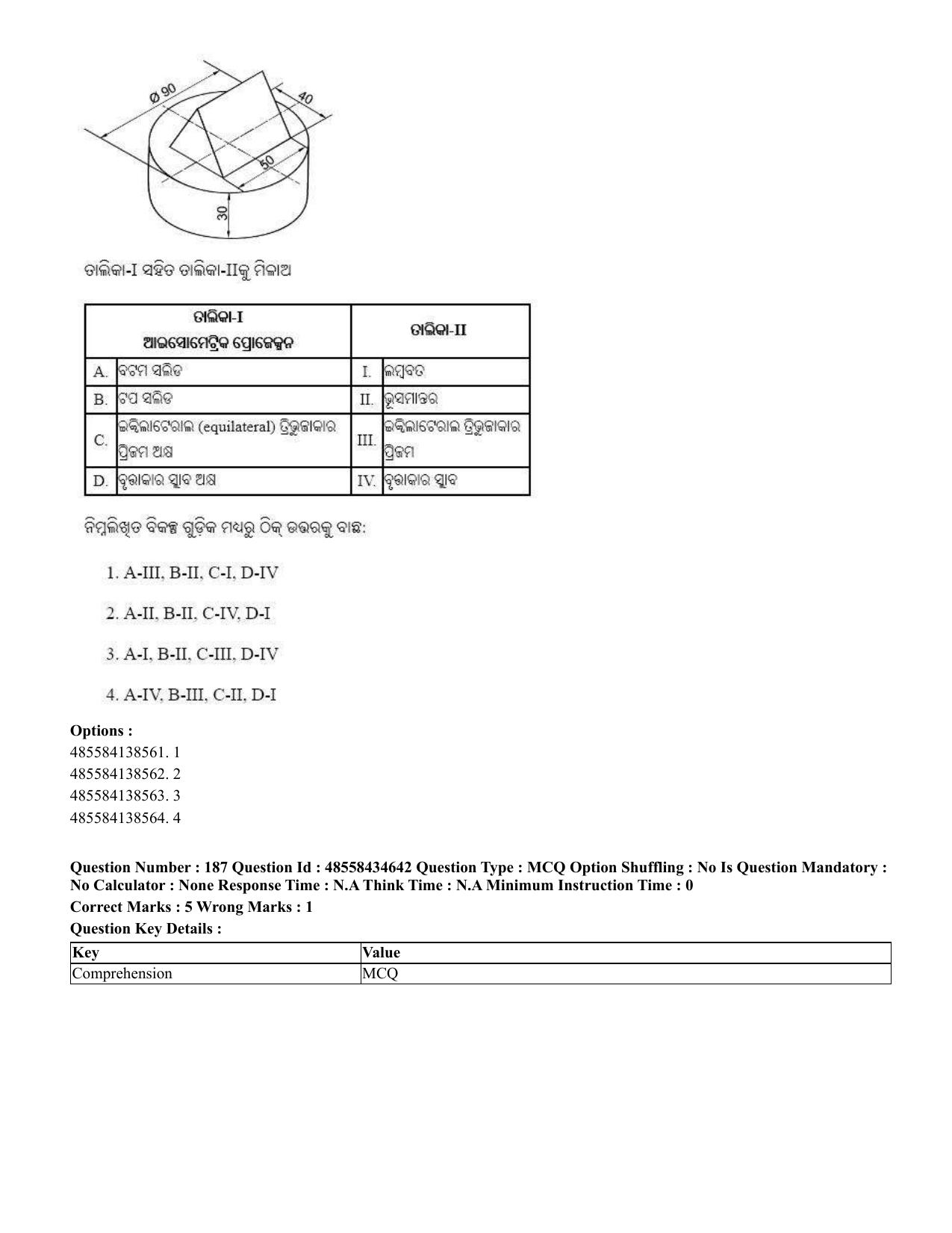 CUET 2023 English Odia Shift 1 Question Paper - 18 June 2023 - Page 173
