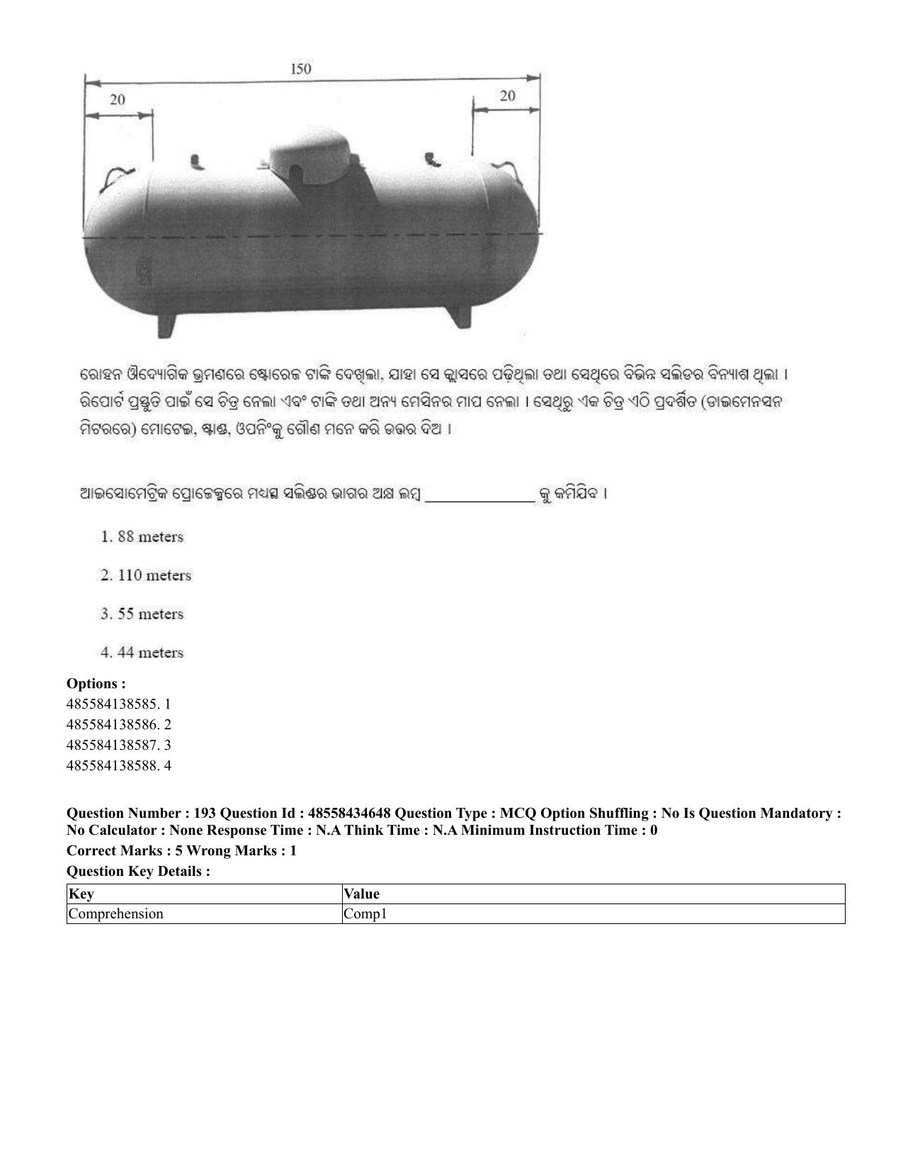 CUET 2023 English Odia Shift 1 Question Paper - 18 June 2023 - Page 183