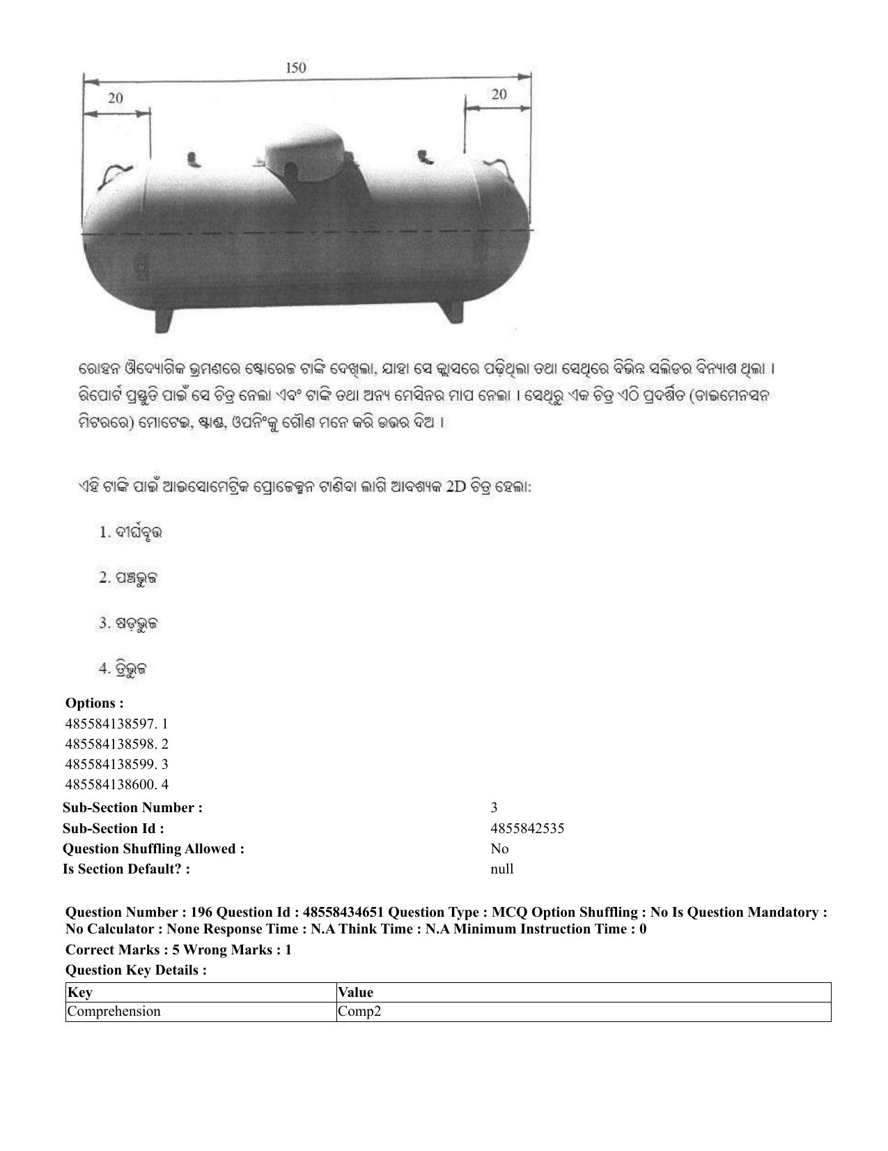 CUET 2023 English Odia Shift 1 Question Paper - 18 June 2023 - Page 189