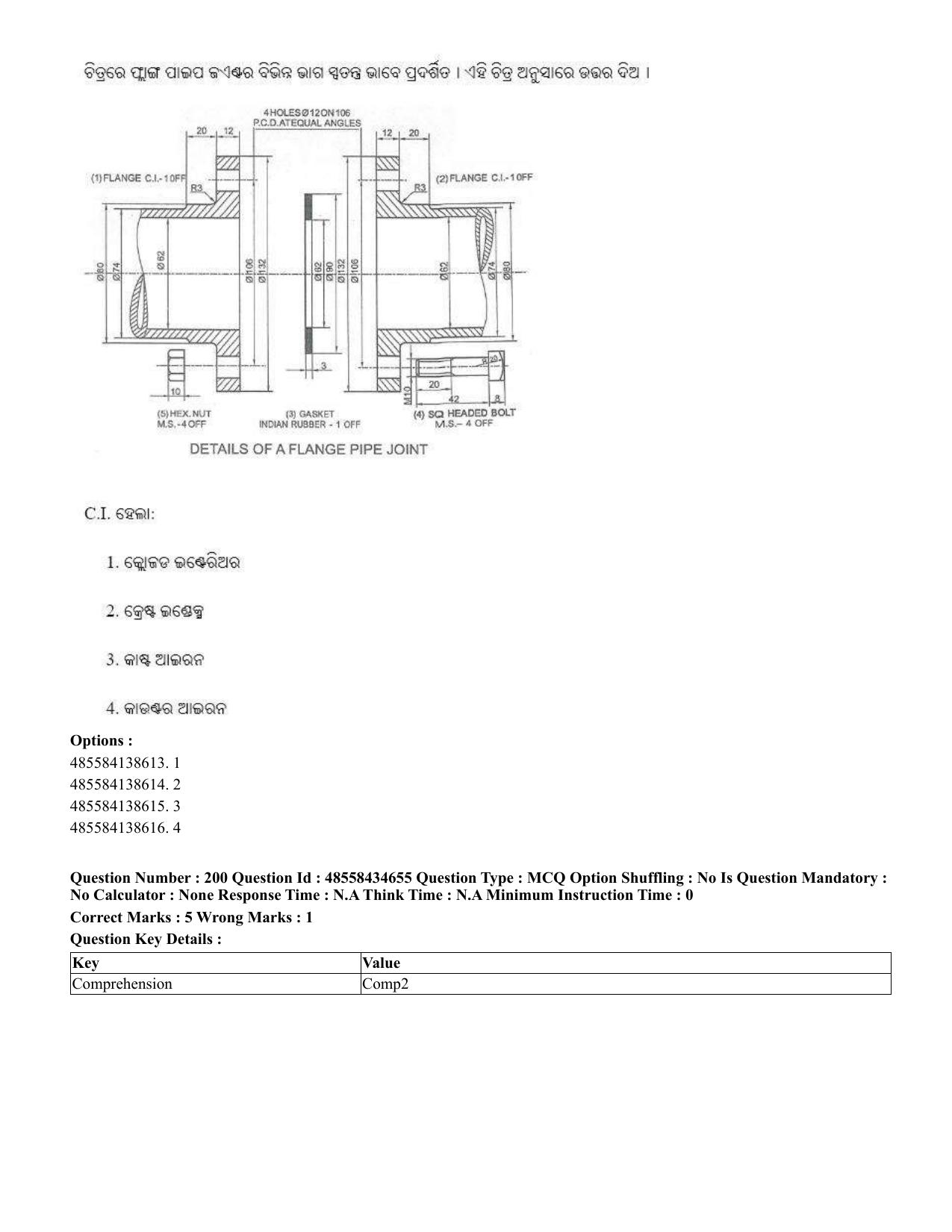 CUET 2023 English Odia Shift 1 Question Paper - 18 June 2023 - Page 197