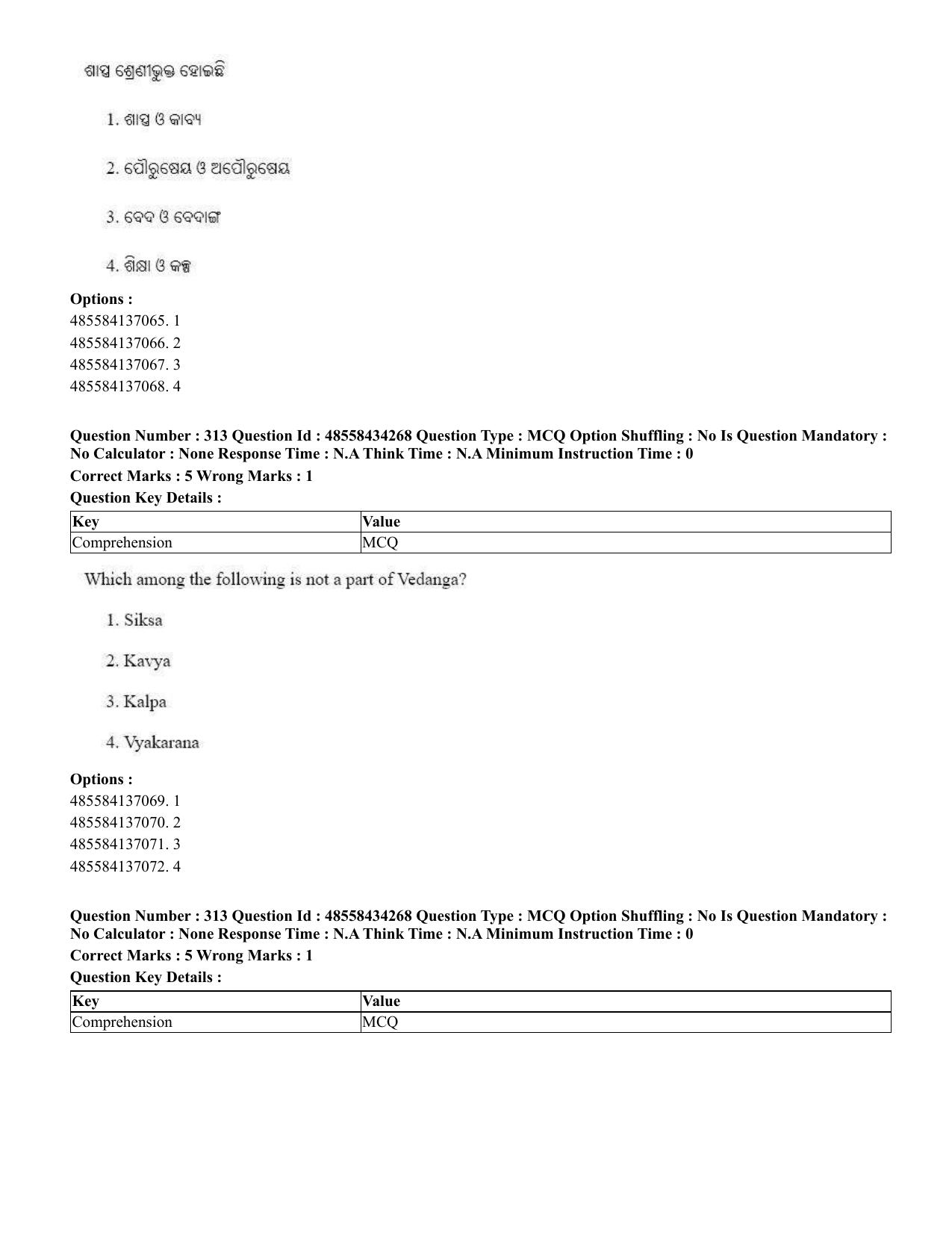 CUET 2023 English Odia Shift 1 Question Paper - 18 June 2023 - Page 271