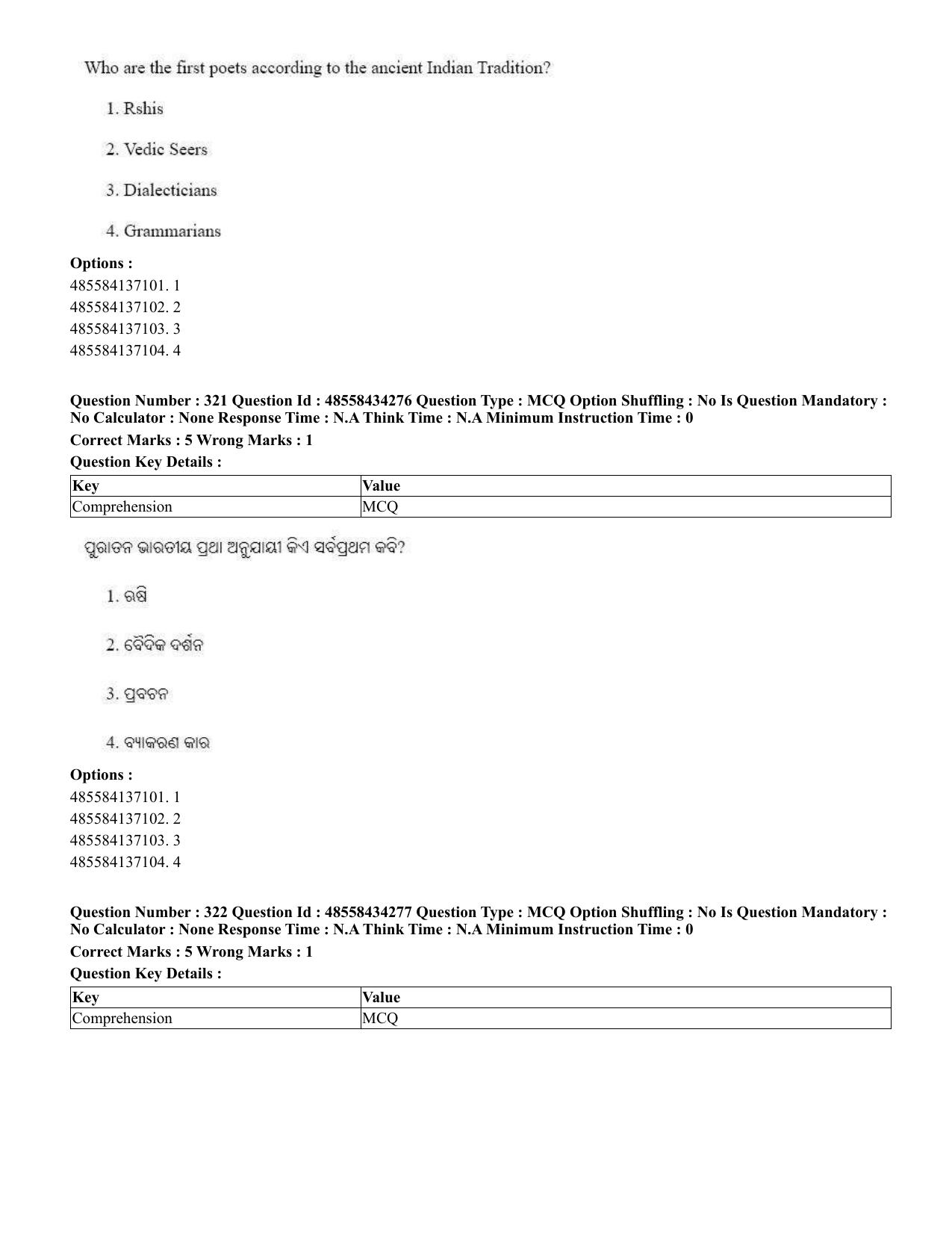 CUET 2023 English Odia Shift 1 Question Paper - 18 June 2023 - Page 280