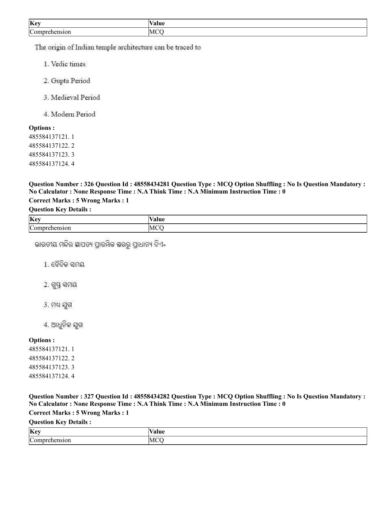 CUET 2023 English Odia Shift 1 Question Paper - 18 June 2023 - Page 285