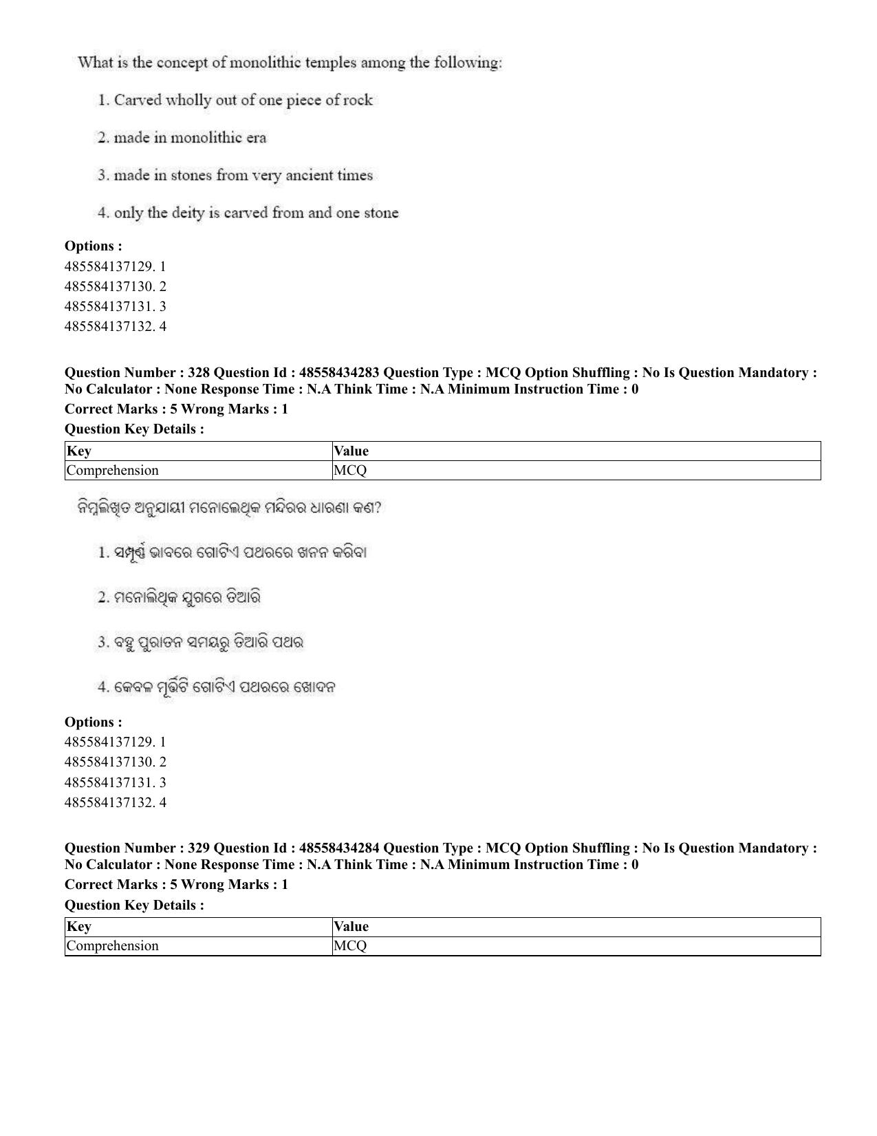 CUET 2023 English Odia Shift 1 Question Paper - 18 June 2023 - Page 287