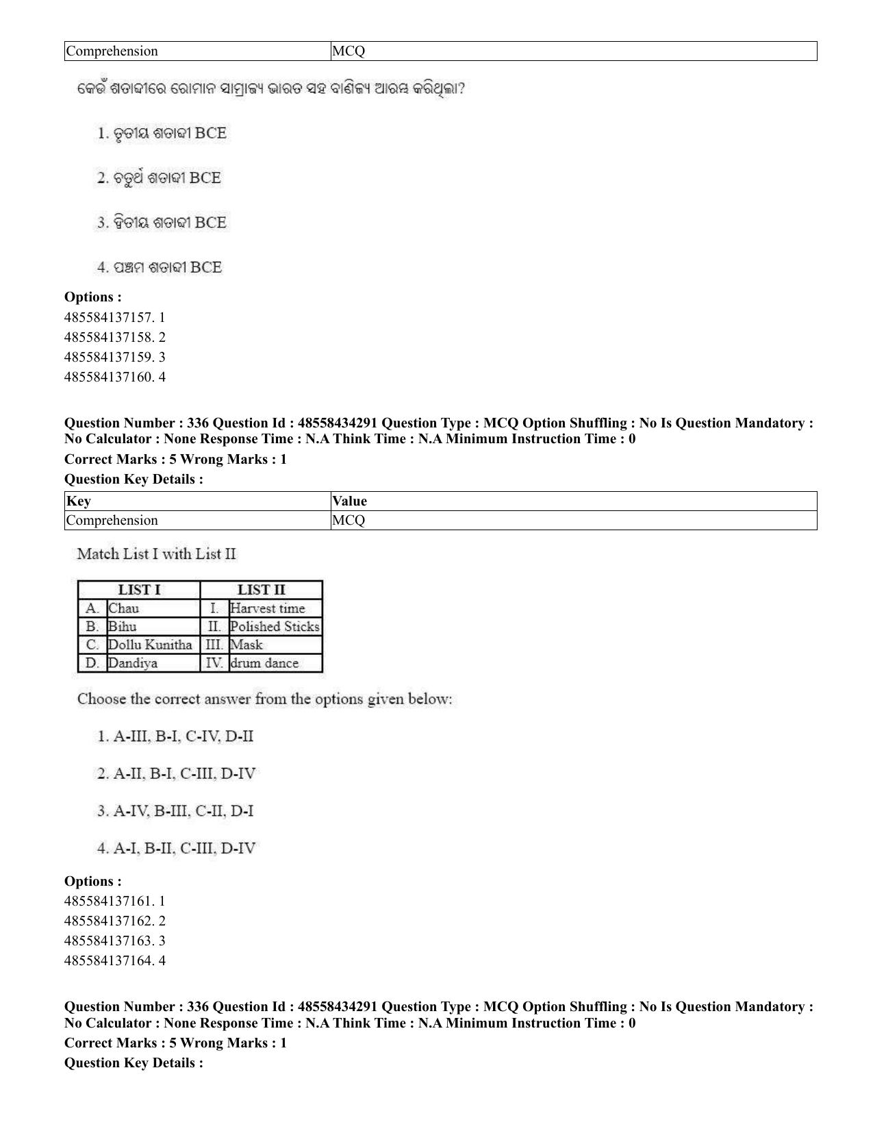 CUET 2023 English Odia Shift 1 Question Paper - 18 June 2023 - Page 295