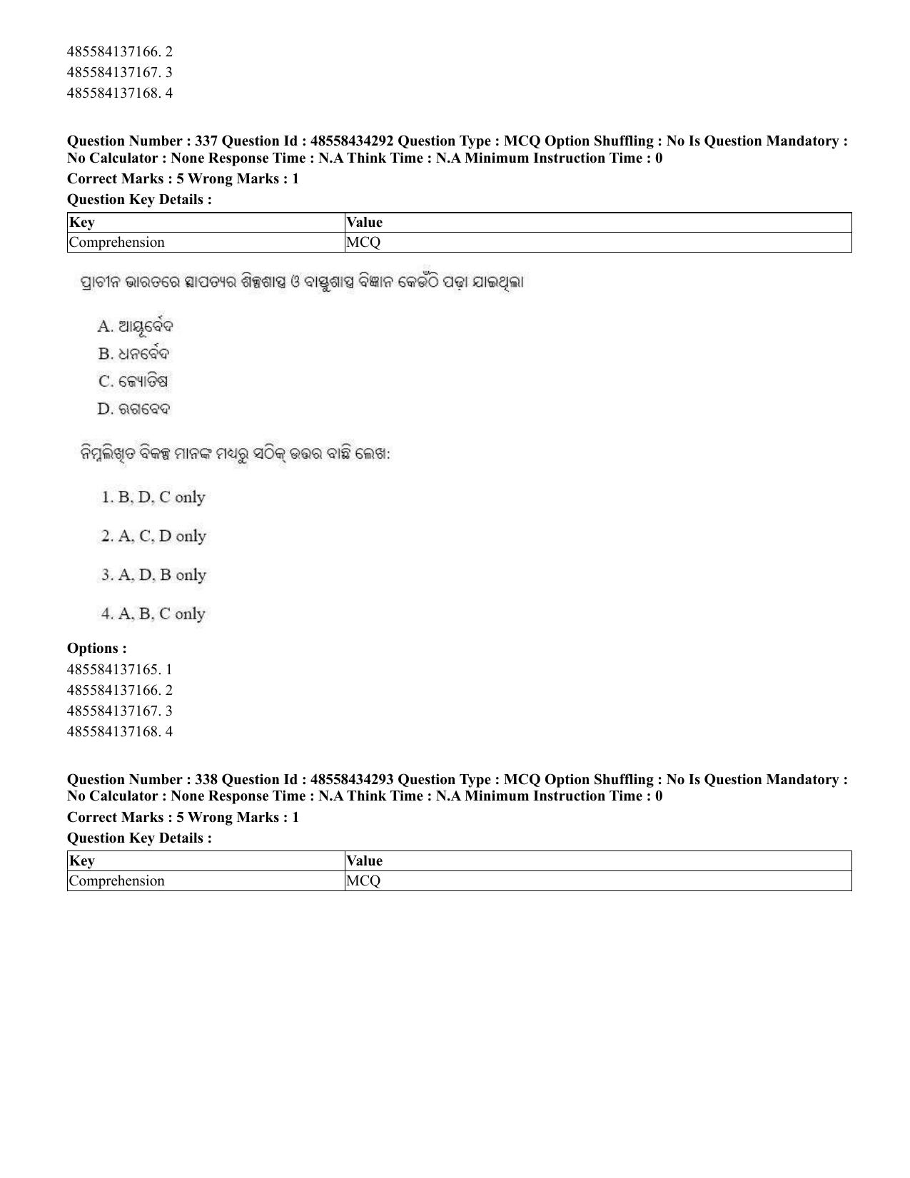CUET 2023 English Odia Shift 1 Question Paper - 18 June 2023 - Page 297