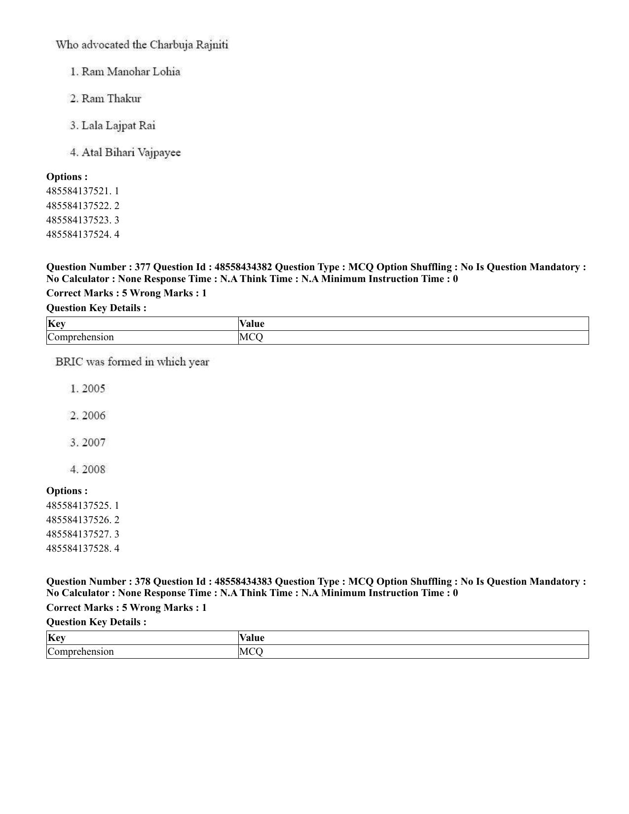 CUET 2023 English Odia Shift 1 Question Paper - 18 June 2023 - Page 334