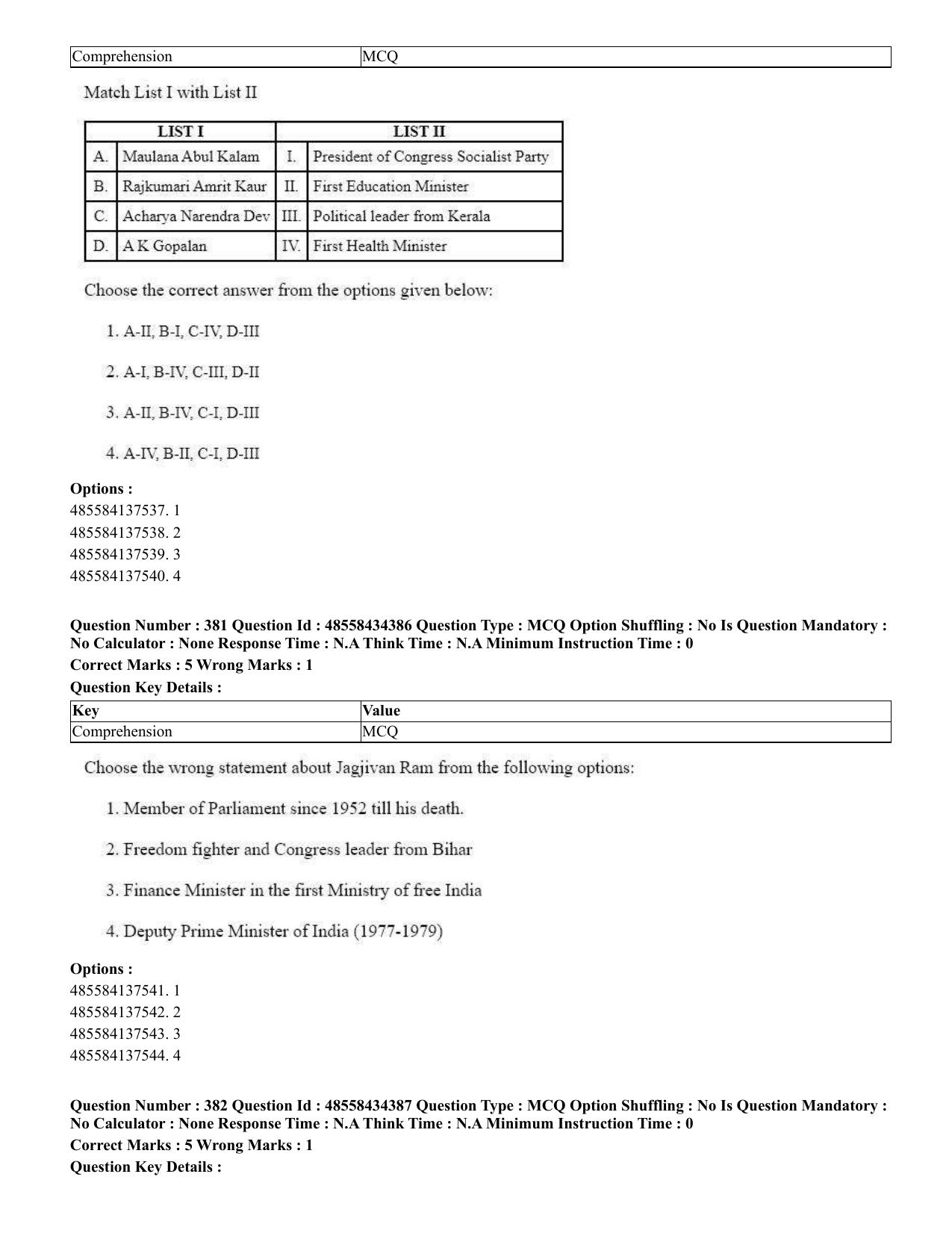 CUET 2023 English Odia Shift 1 Question Paper - 18 June 2023 - Page 336