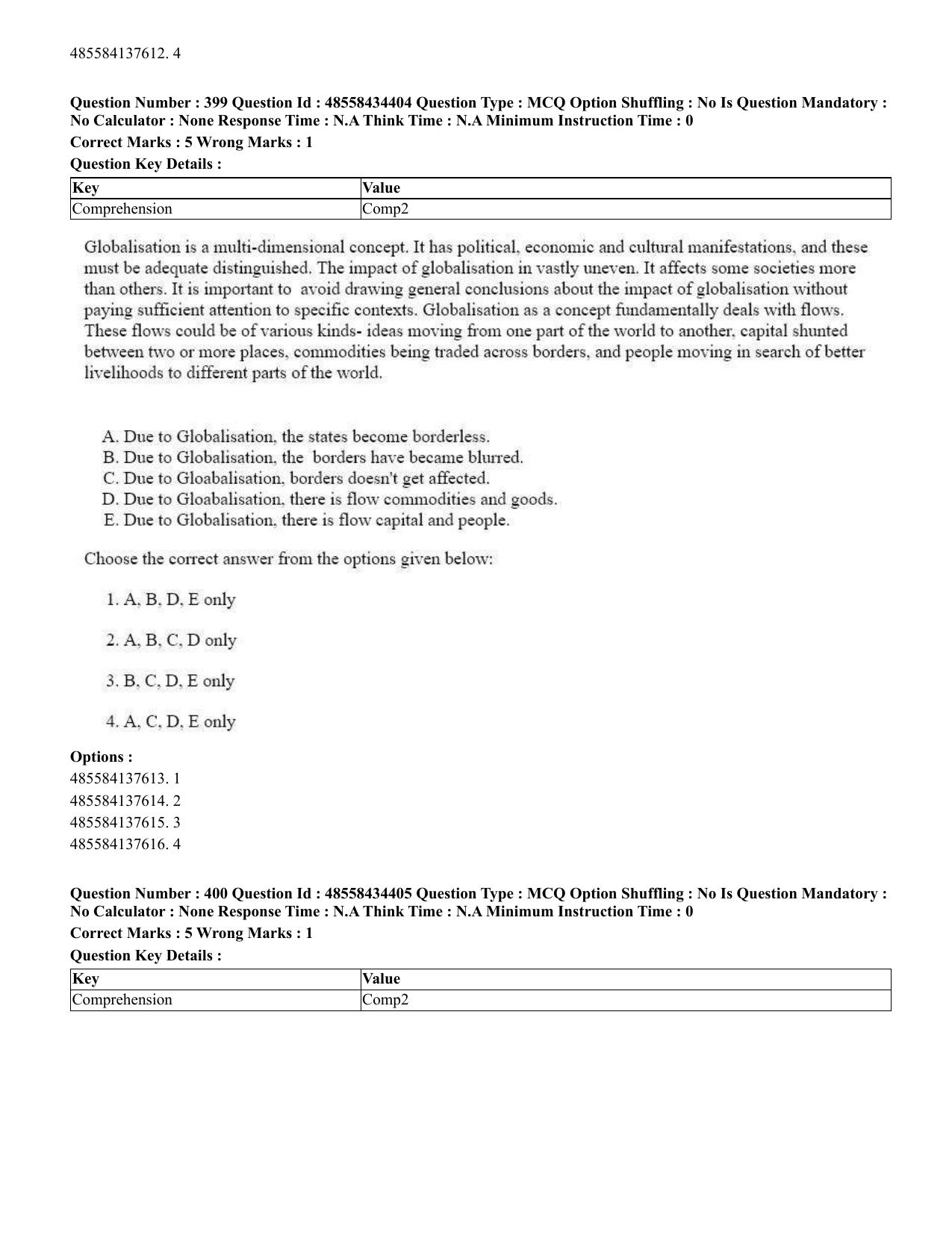 CUET 2023 English Odia Shift 1 Question Paper - 18 June 2023 - Page 347