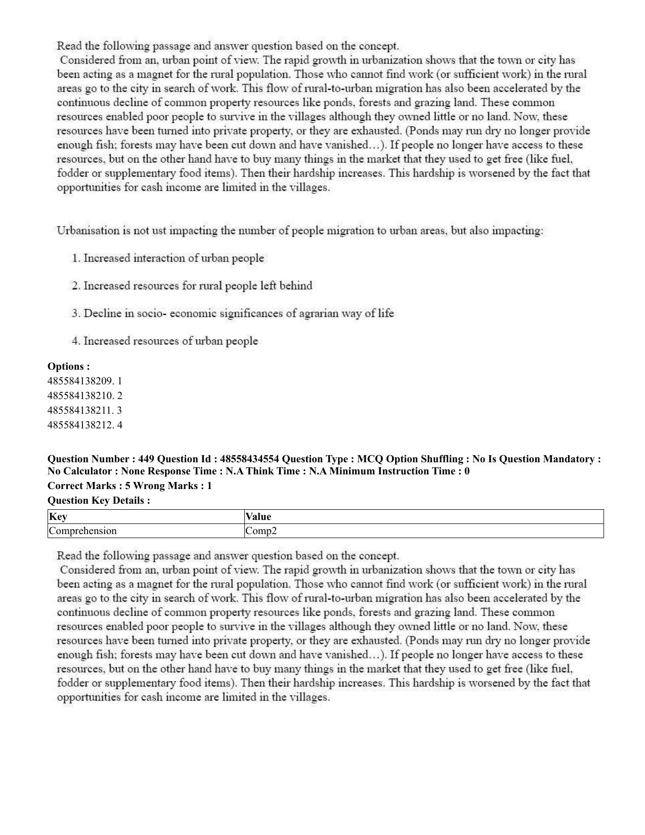 CUET 2023 English Odia Shift 1 Question Paper - 18 June 2023 - Page 376