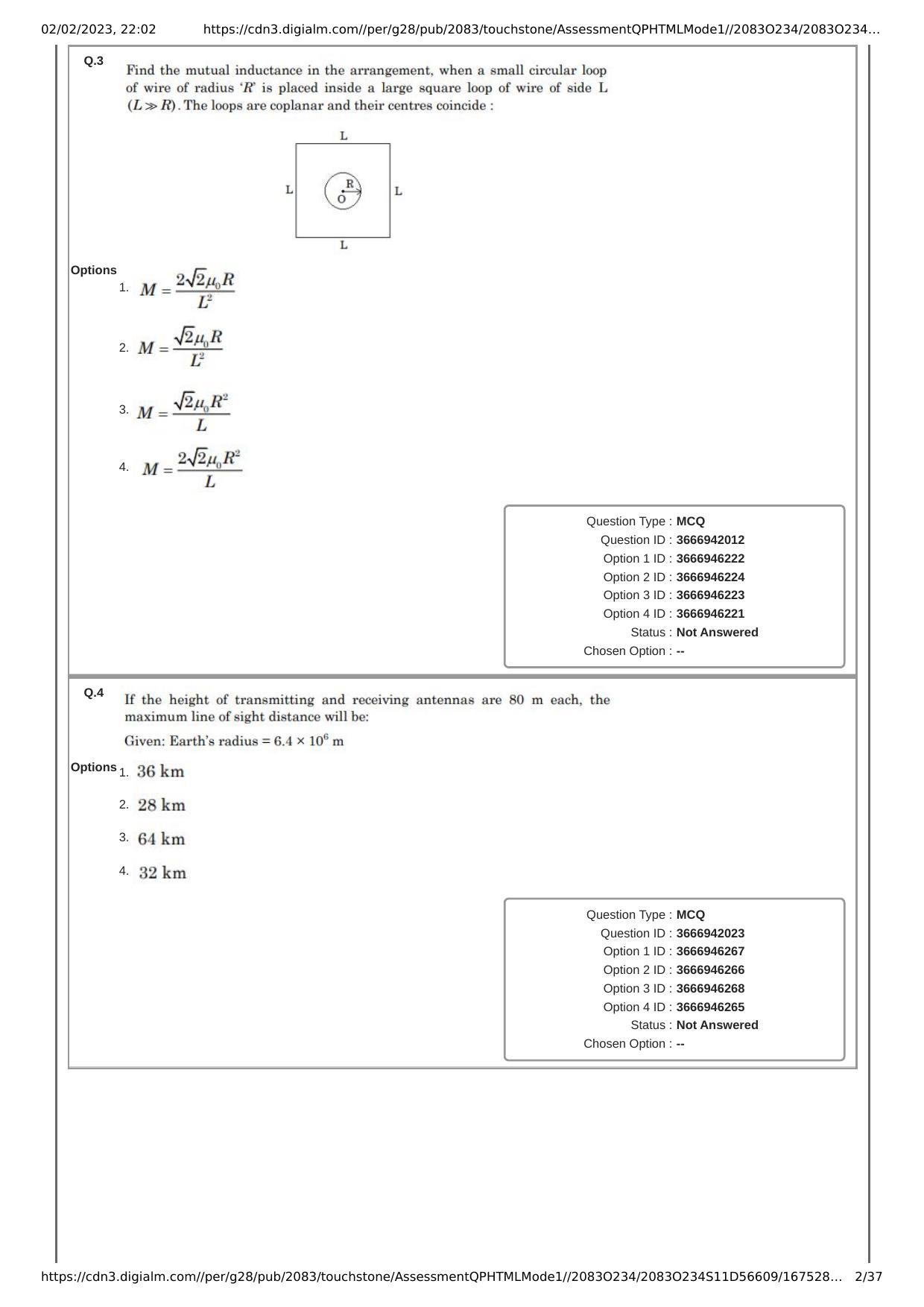 JEE Mains 2023: 29th January 2023 Shift-1 (Morning) Question Paper With Solution (January, Session-1) - Page 2