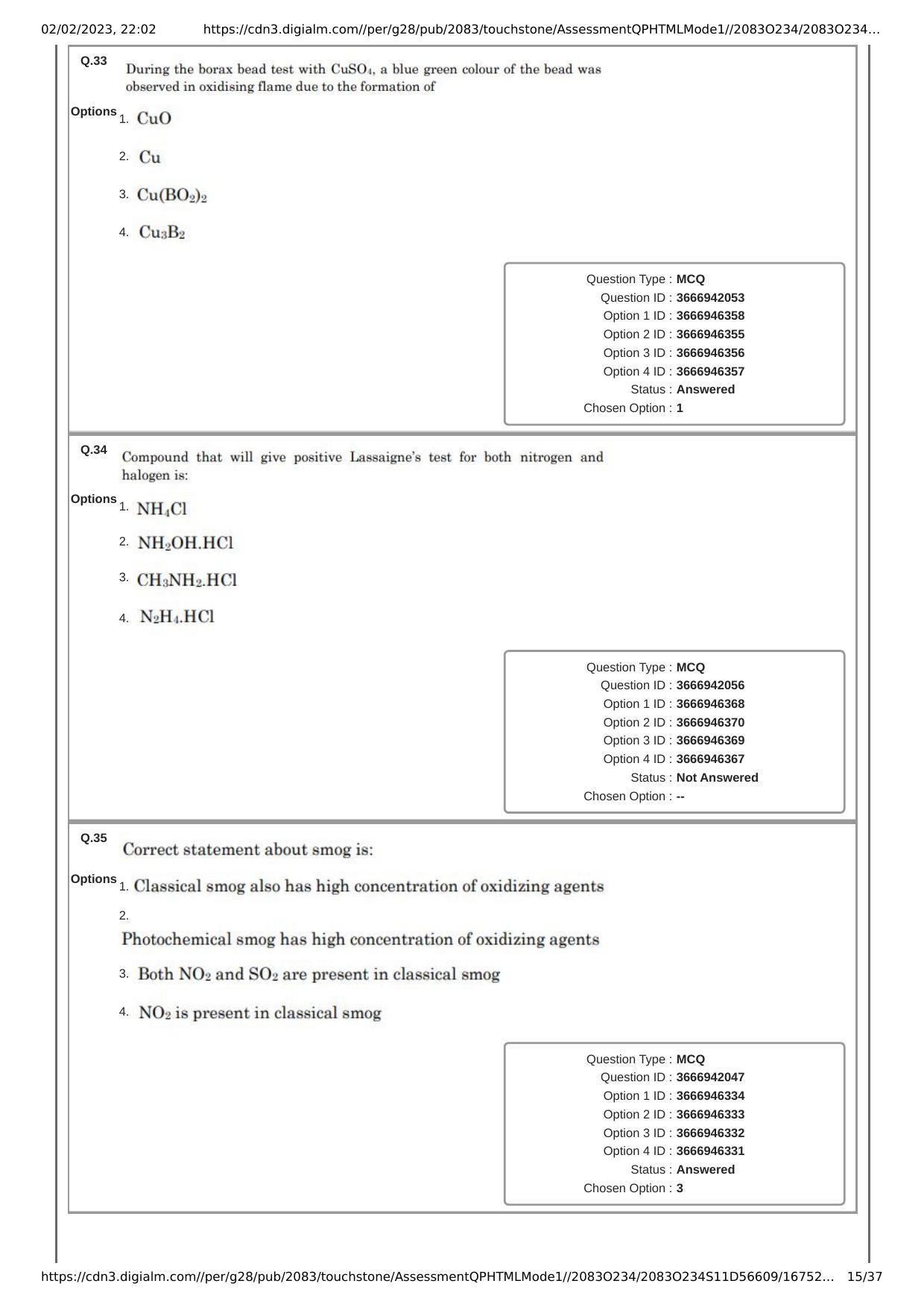 JEE Mains 2023: 29th January 2023 Shift-1 (Morning) Question Paper With Solution (January, Session-1) - Page 15