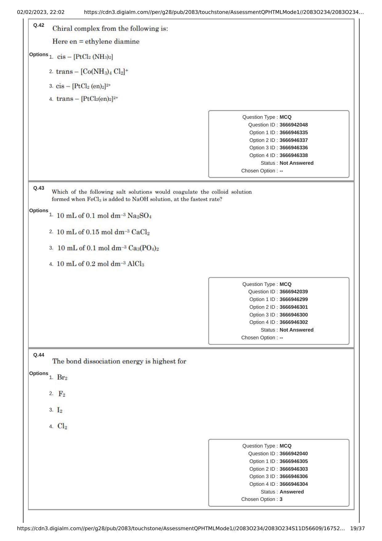 JEE Mains 2023: 29th January 2023 Shift-1 (Morning) Question Paper With Solution (January, Session-1) - Page 19