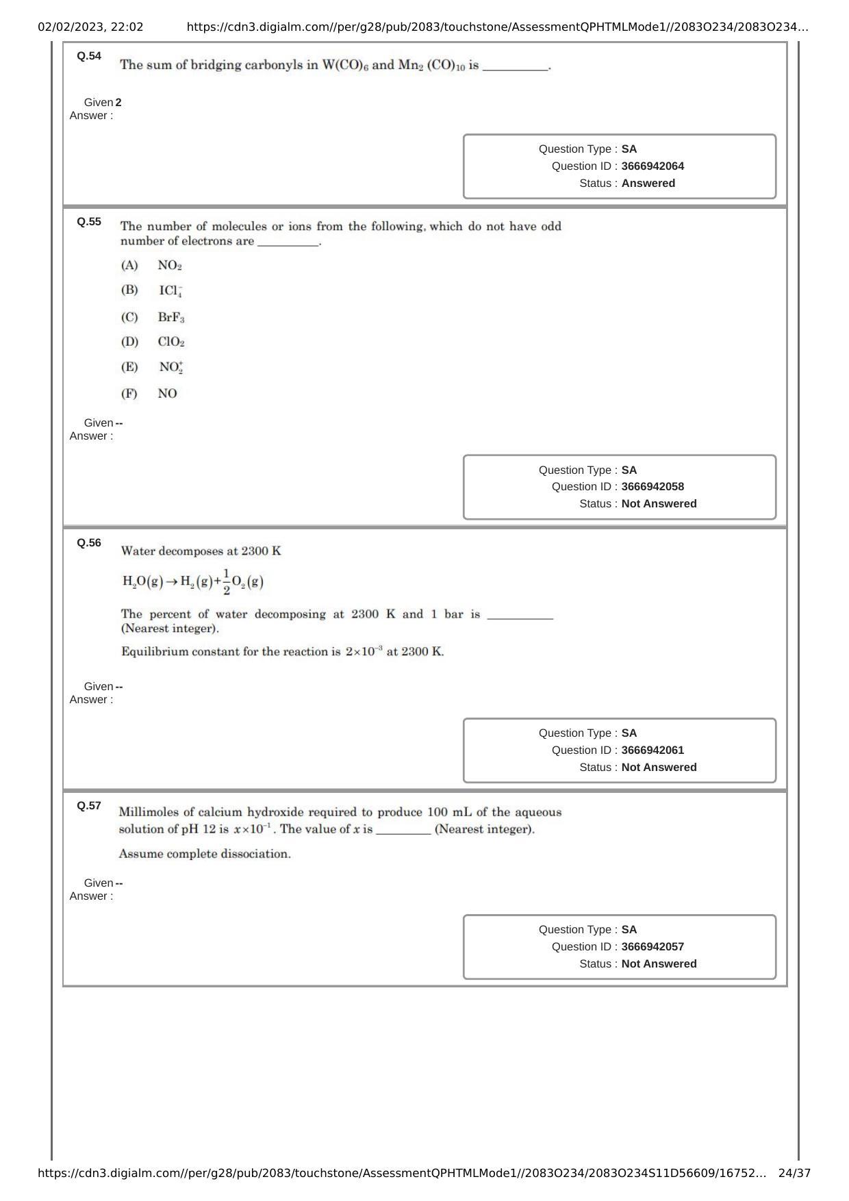 JEE Mains 2023: 29th January 2023 Shift-1 (Morning) Question Paper With Solution (January, Session-1) - Page 24