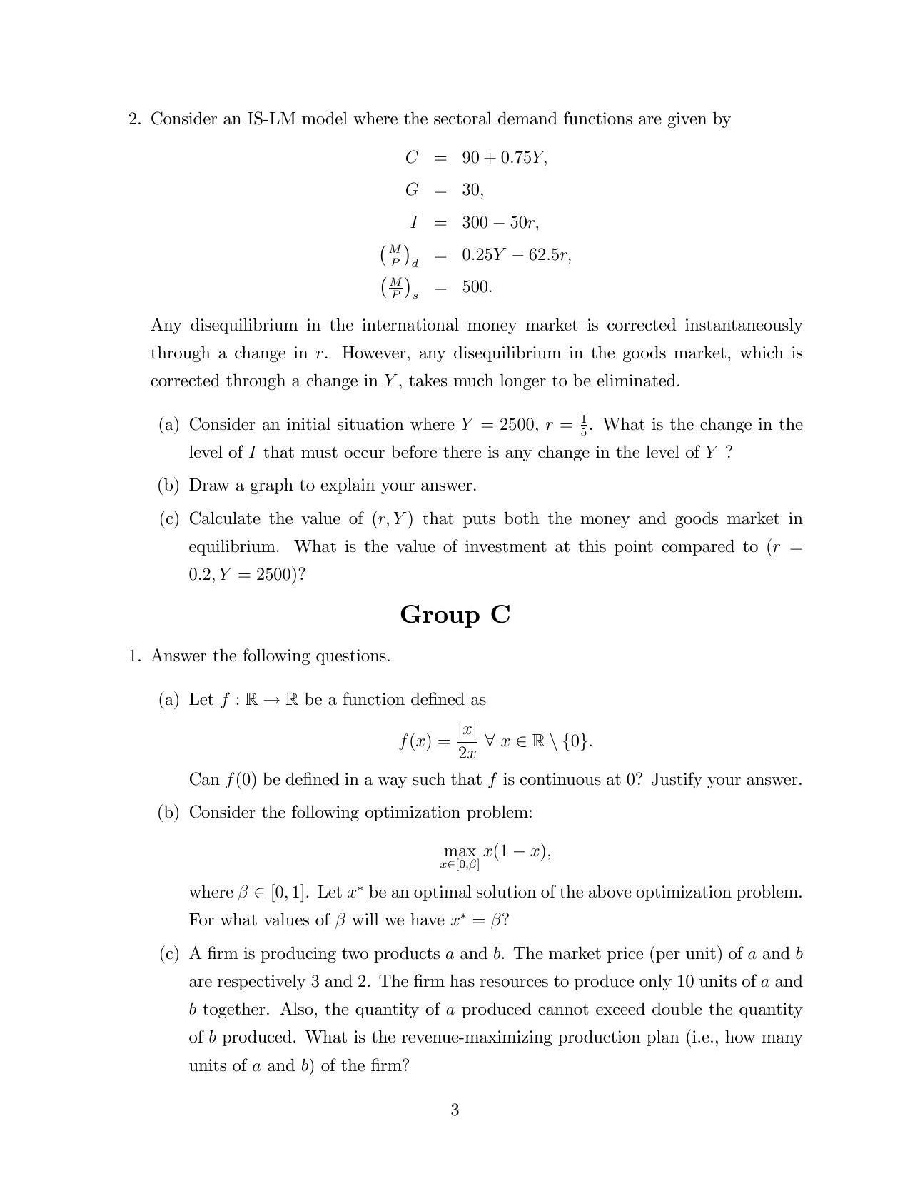 ISI Admission Test M.S.(QE) PEB 2018 Sample Paper - Page 3