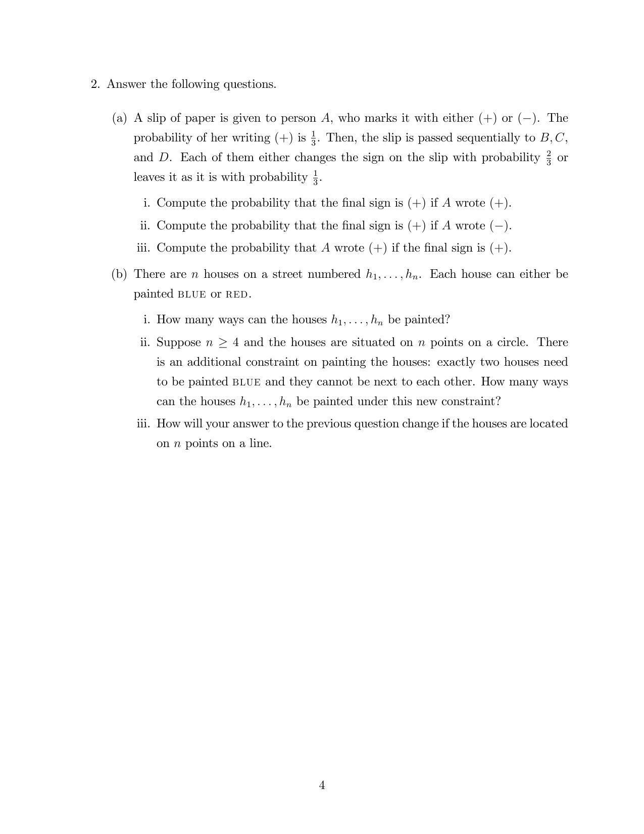 ISI Admission Test M.S.(QE) PEB 2018 Sample Paper - Page 4