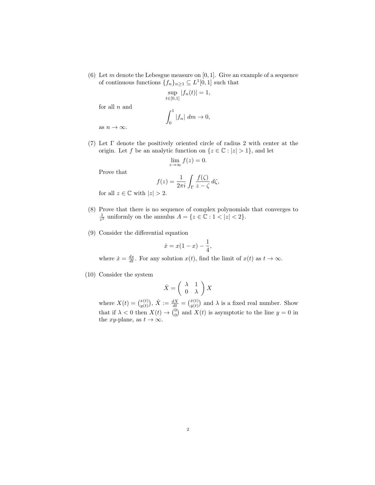 ISI Admission Test JRF in Mathematics MTA 2018 Sample Paper - Page 2