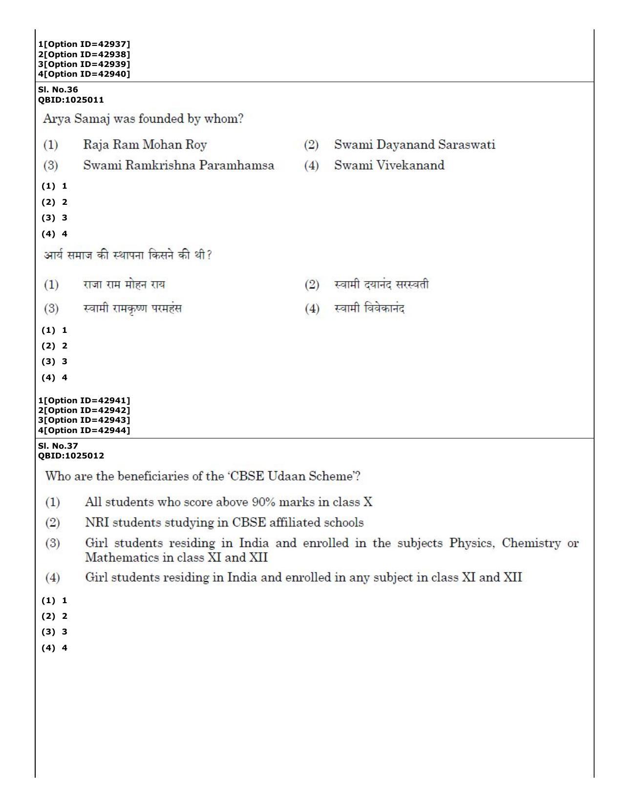 CUET (PG) 2022: PGQP-20 Social Work (11-09-2022) Question Paper - Page 23